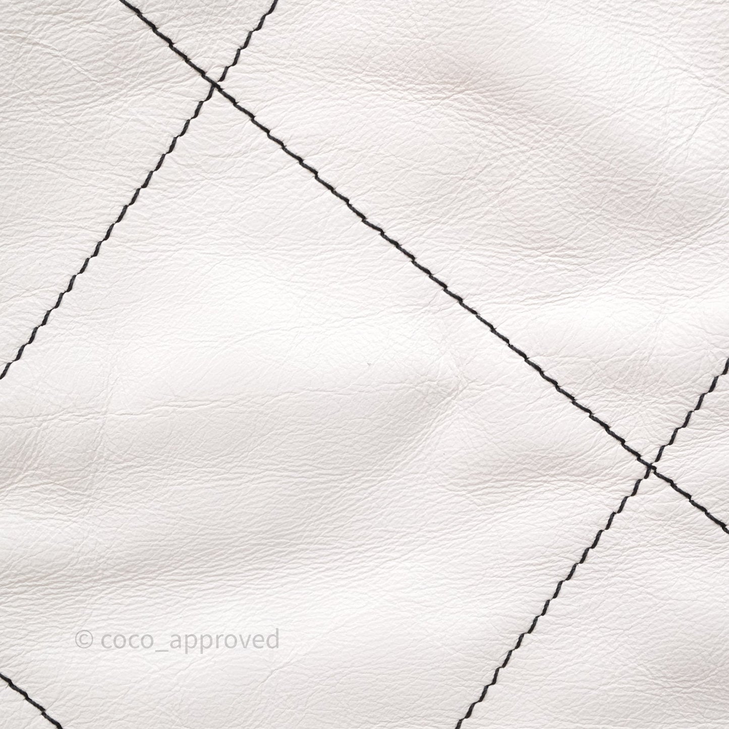 Chanel 22 Small White Crumpled Calfskin Aged Silver Hardware