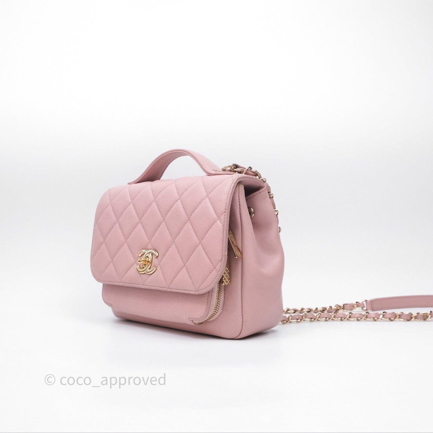 Chanel Quilted Medium Business Affinity Flap Pink Caviar Gold Hardware