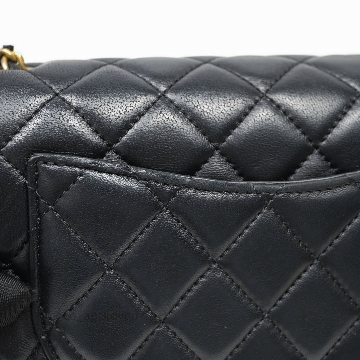 Chanel Mini Rectangular Pearl Crush Quilted Black Lambskin Aged Gold Hardware