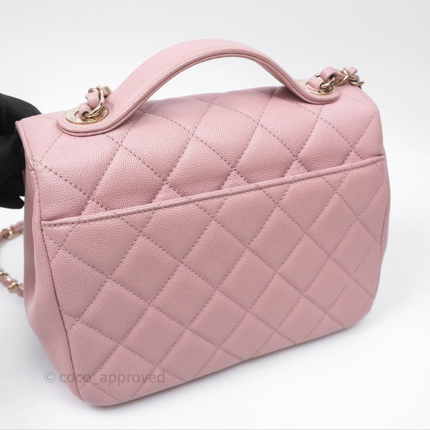 Chanel Quilted Medium Business Affinity Flap Pink Caviar Gold Hardware