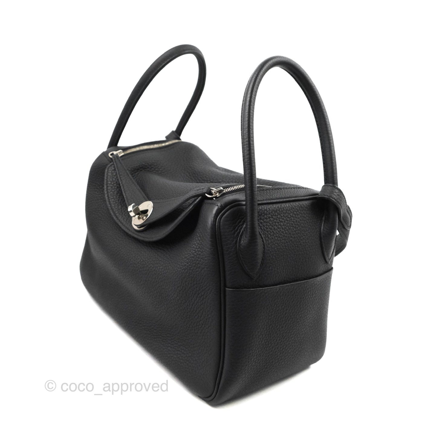 Hermès Lindy 26 Black Taurillon Clemence Palladium Hardware