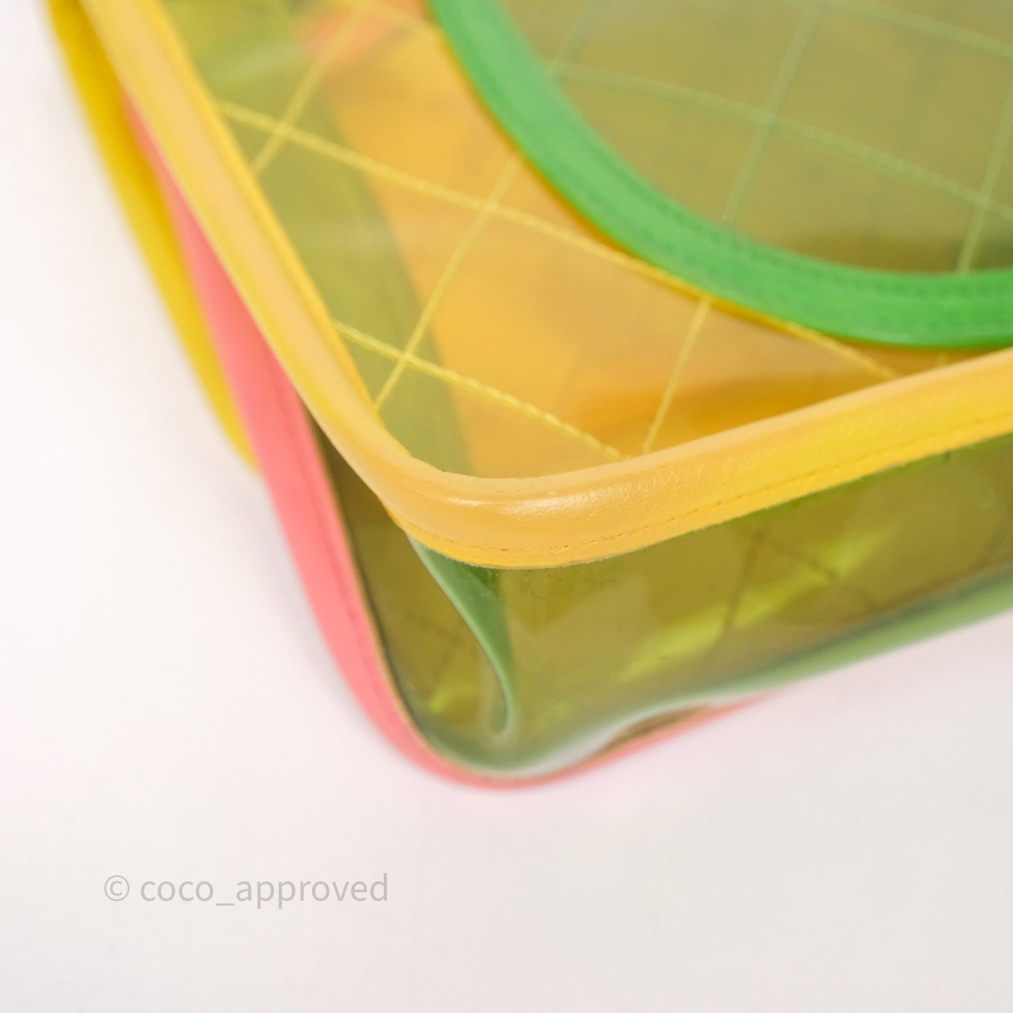 Chanel Coco Splash Flap Bag PVC Lambskin Pink/Yellow/Green Silver Hardware