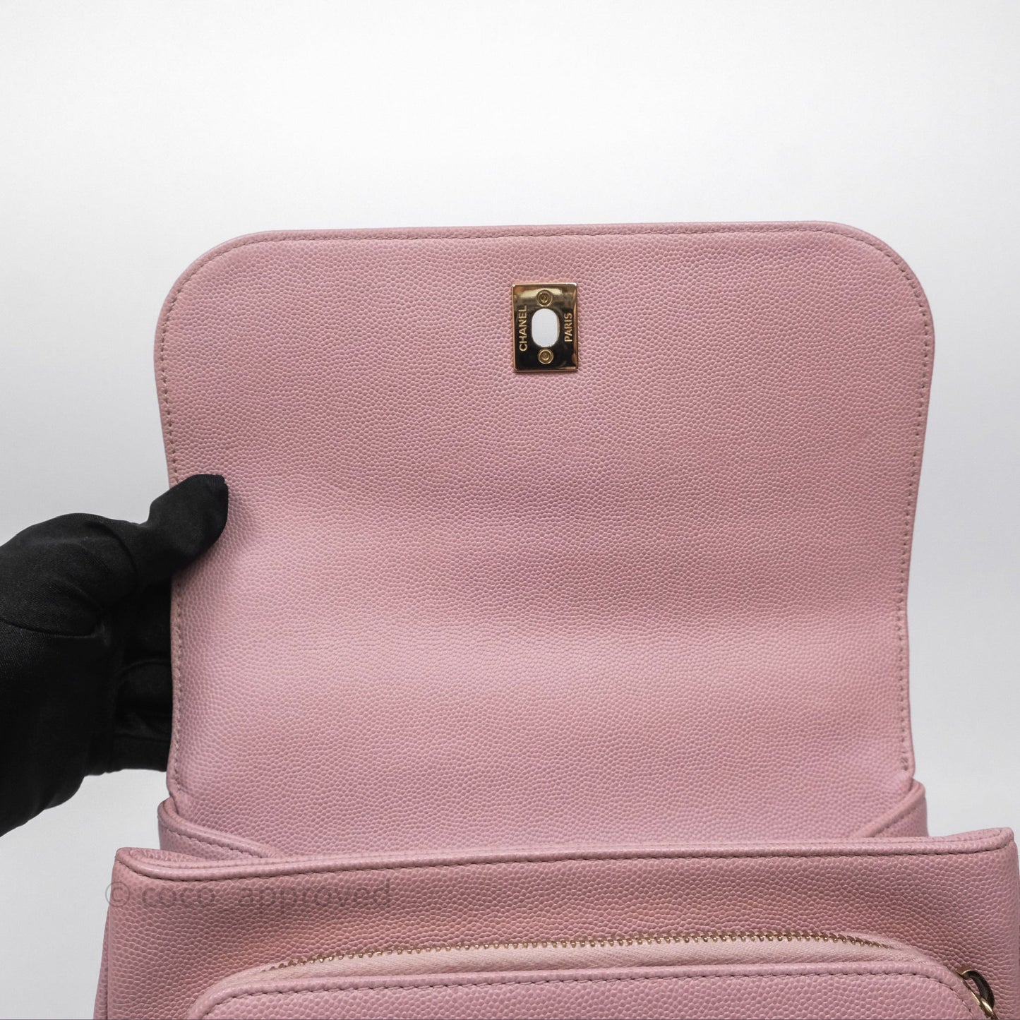 Chanel Quilted Medium Business Affinity Flap Pink Caviar Gold Hardware