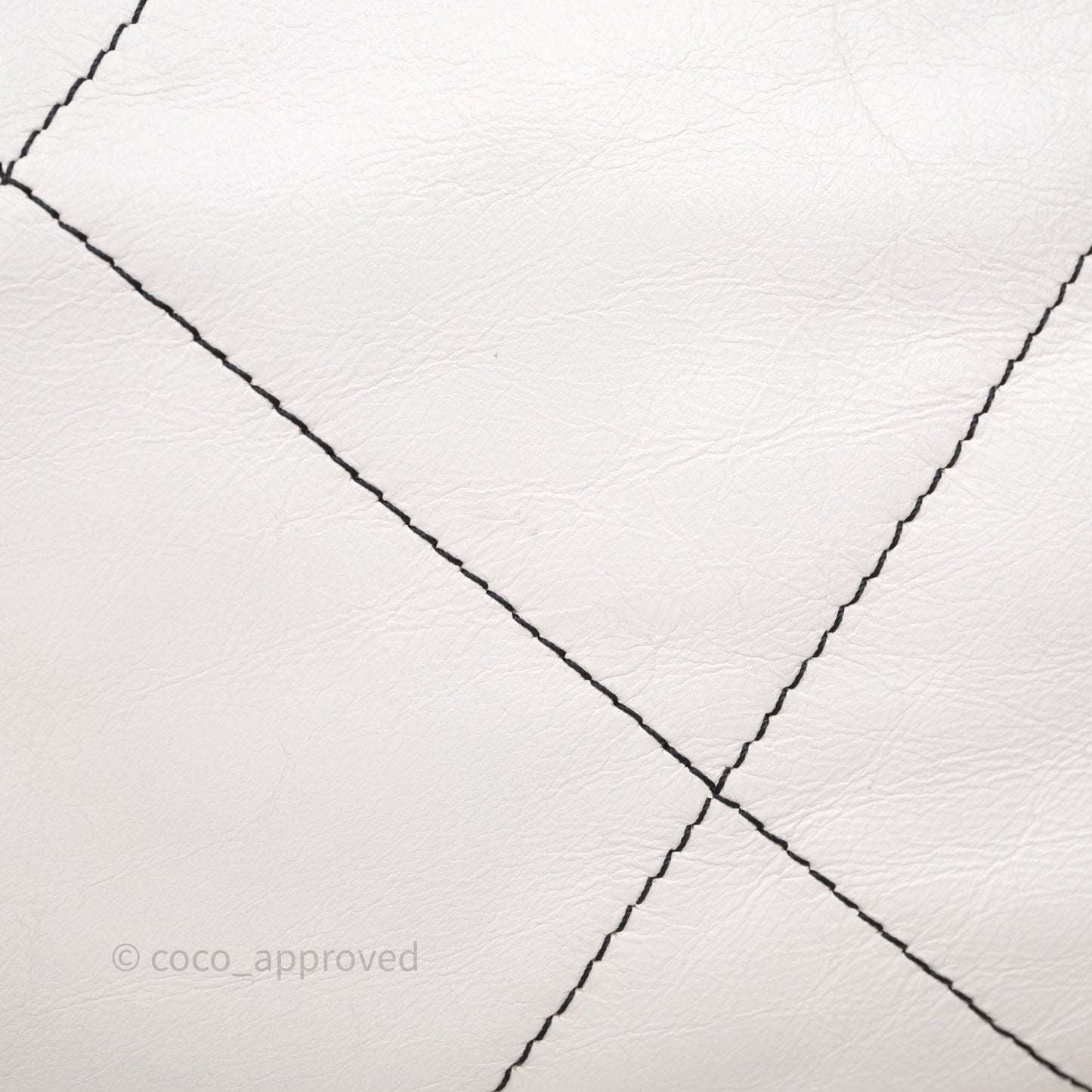 Chanel 22 Small White Crumpled Calfskin Aged Silver Hardware