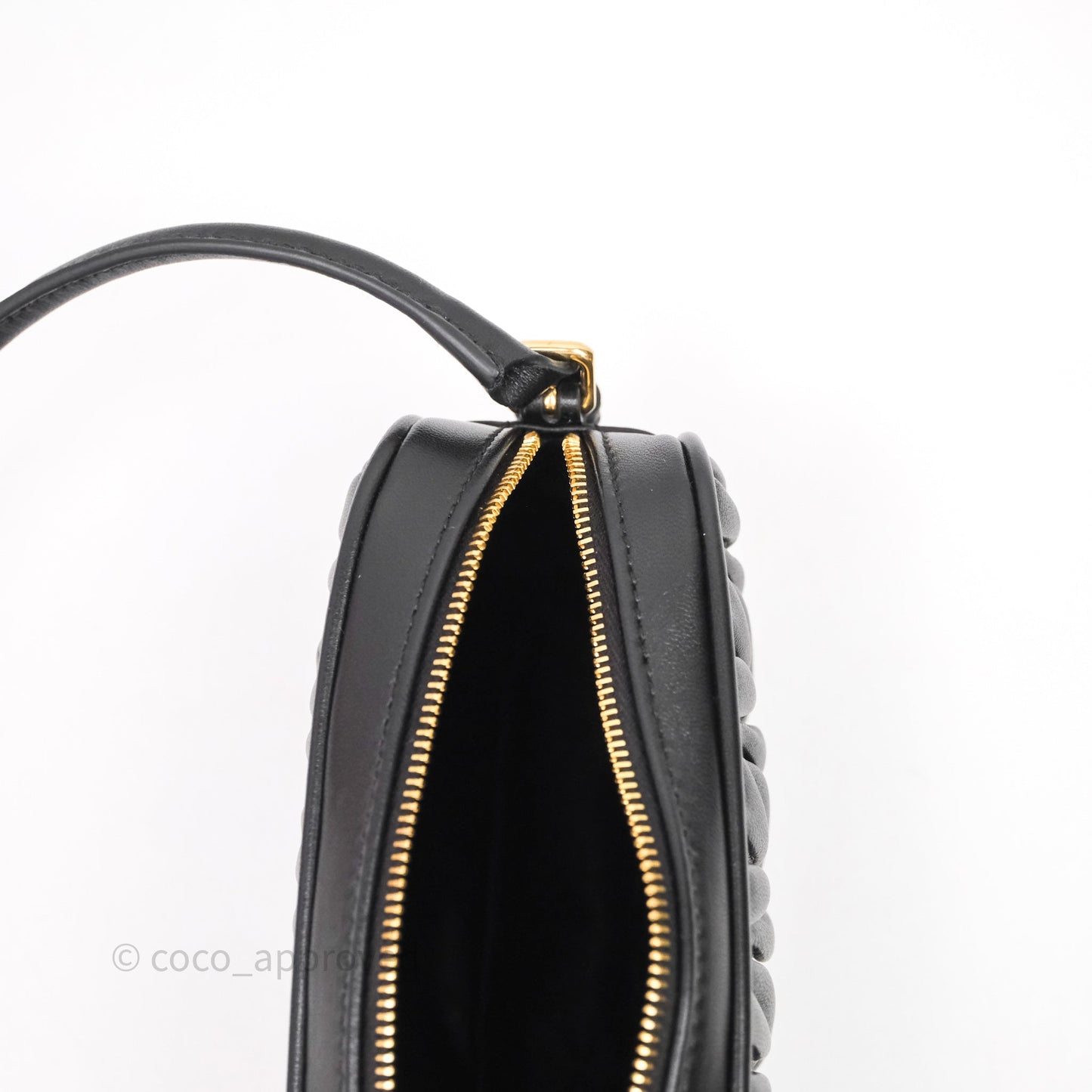 Miu Miu Matelassé Nappa Leather Shoulder Black Bag