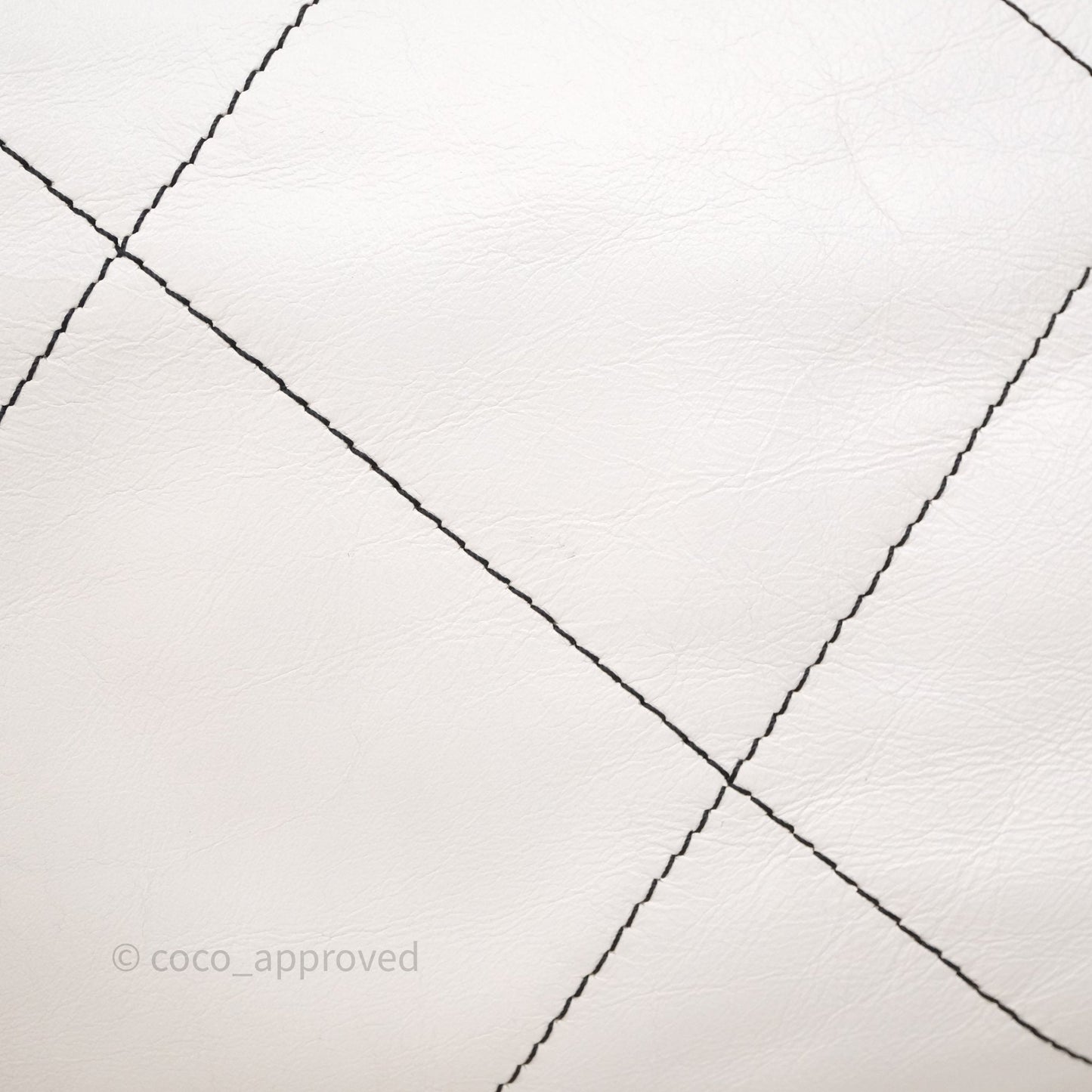 Chanel 22 Small White Crumpled Calfskin Aged Silver Hardware