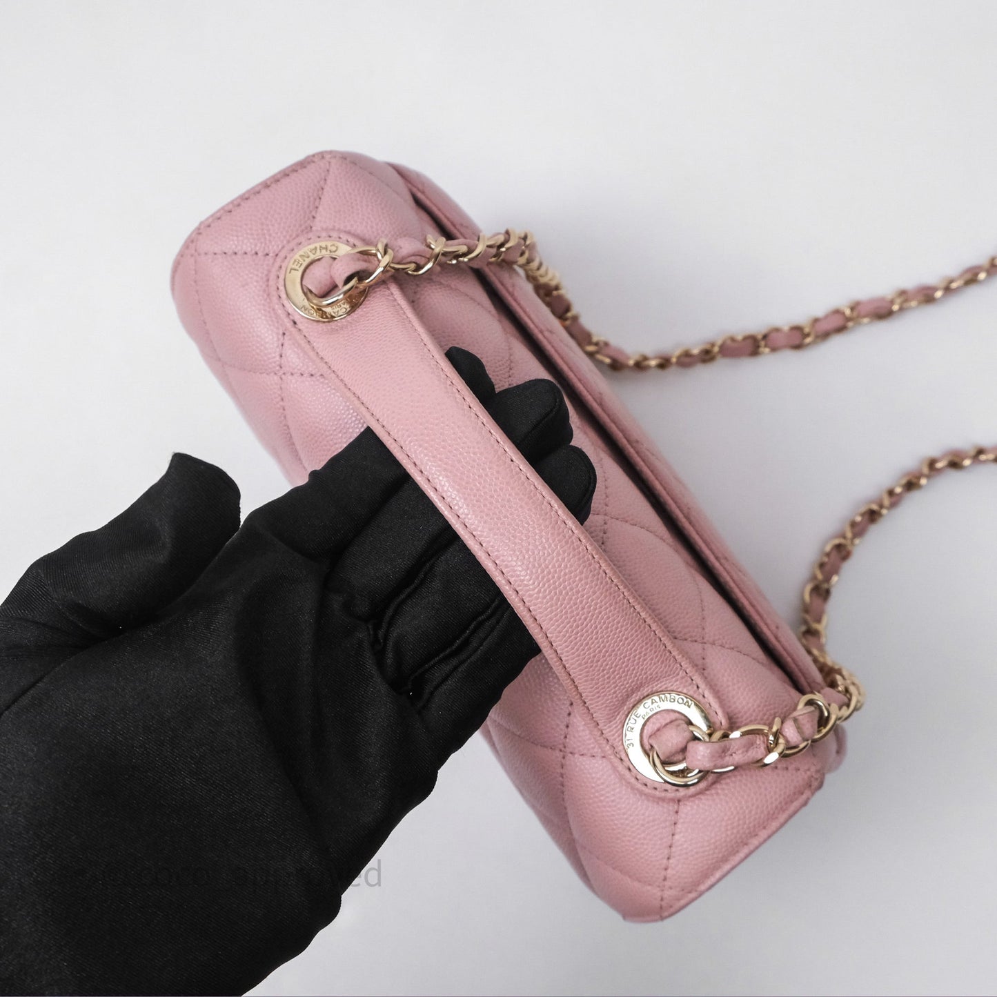 Chanel Quilted Medium Business Affinity Flap Pink Caviar Gold Hardware