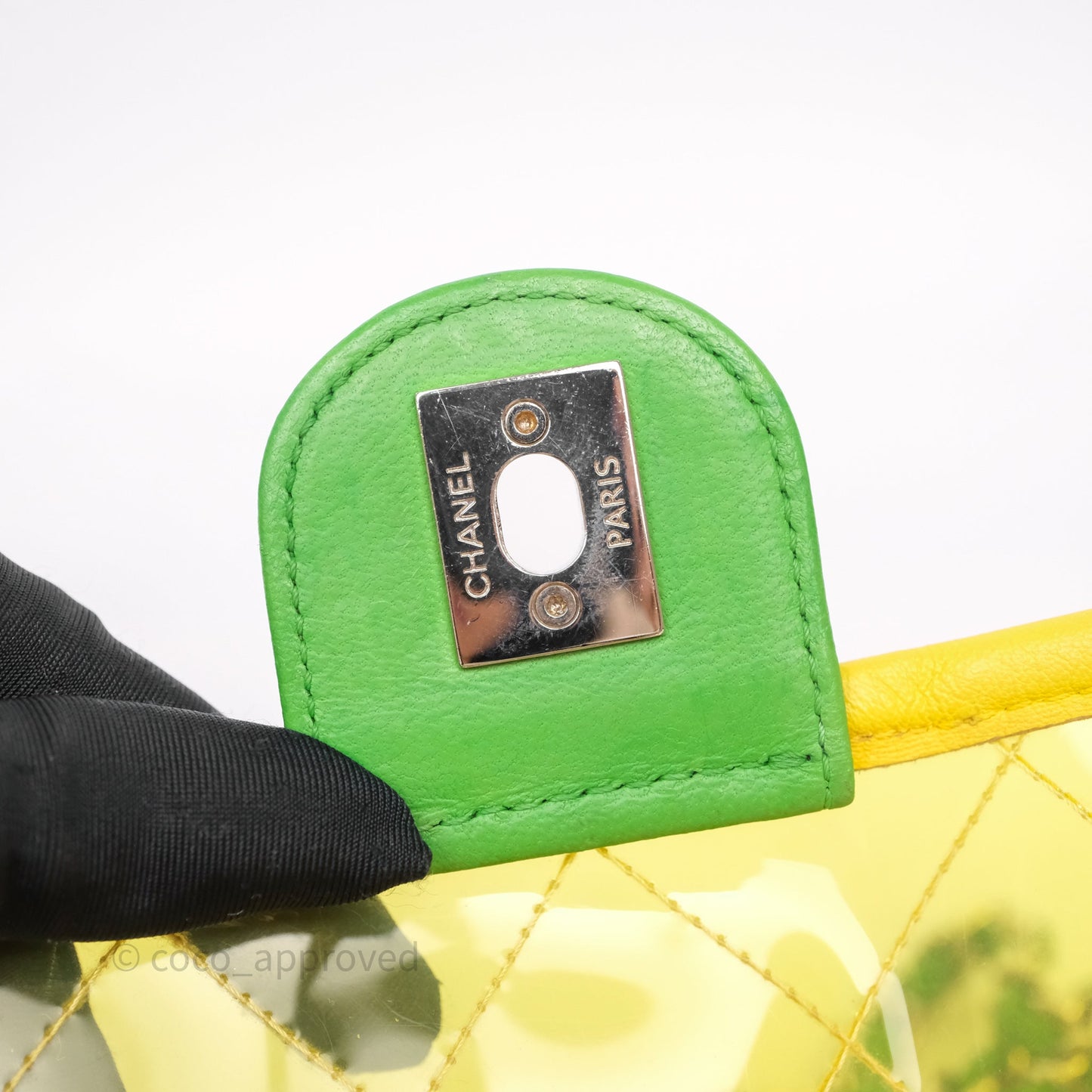 Chanel Coco Splash Flap Bag PVC Lambskin Pink/Yellow/Green Silver Hardware
