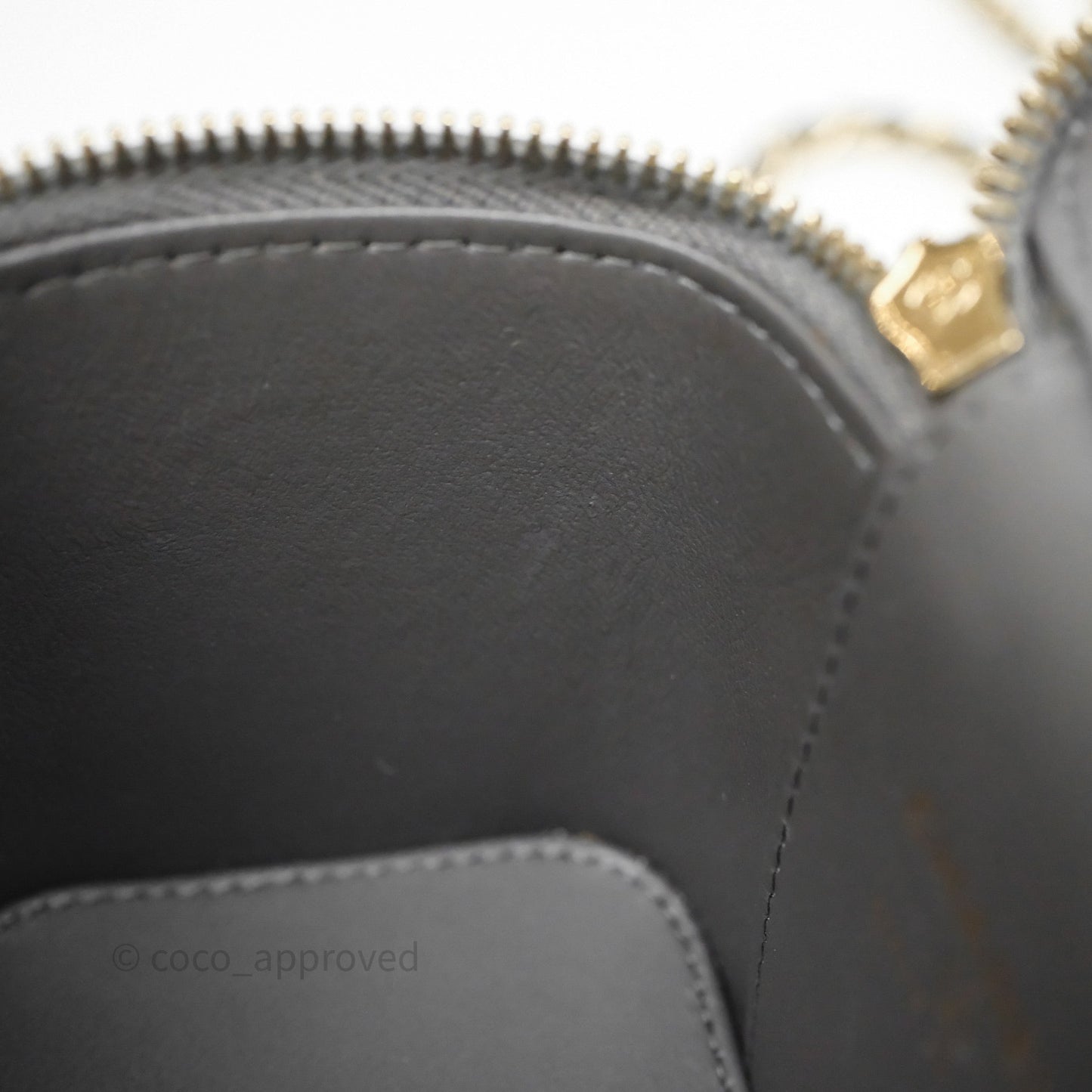 Chanel Mini Top Handle Vanity With Chain Grey Lambskin Gold Hardware