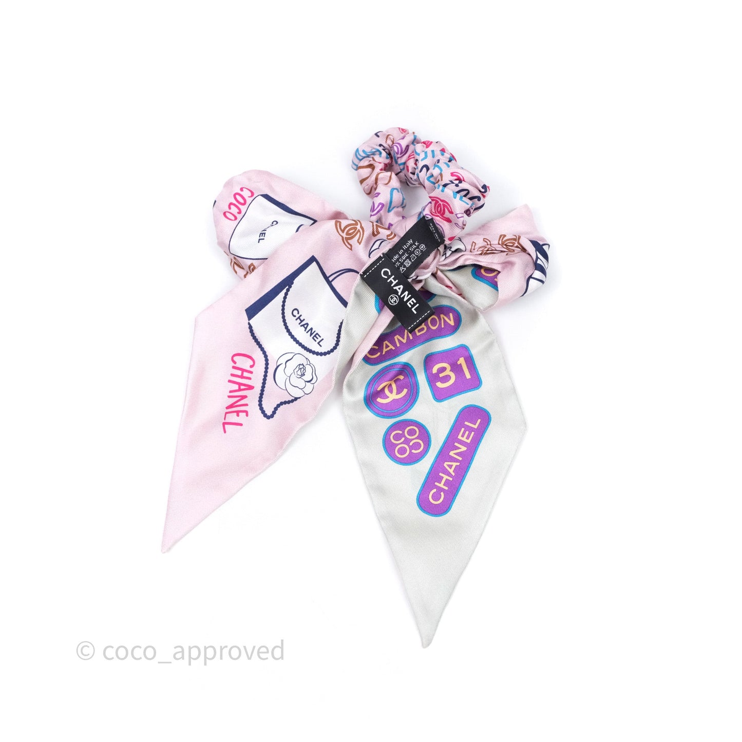 Chanel Bow Silk Hair Accessory Pink