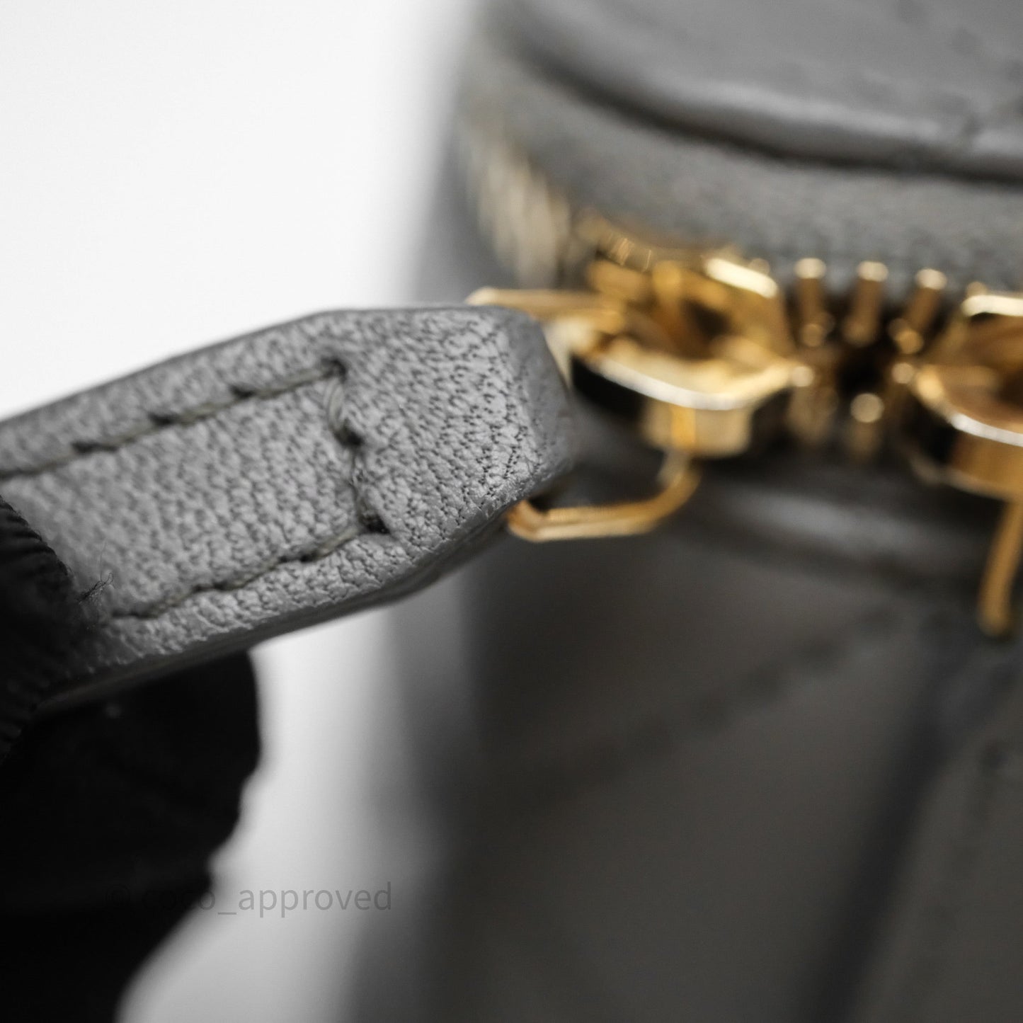 Chanel Mini Top Handle Vanity With Chain Grey Lambskin Gold Hardware