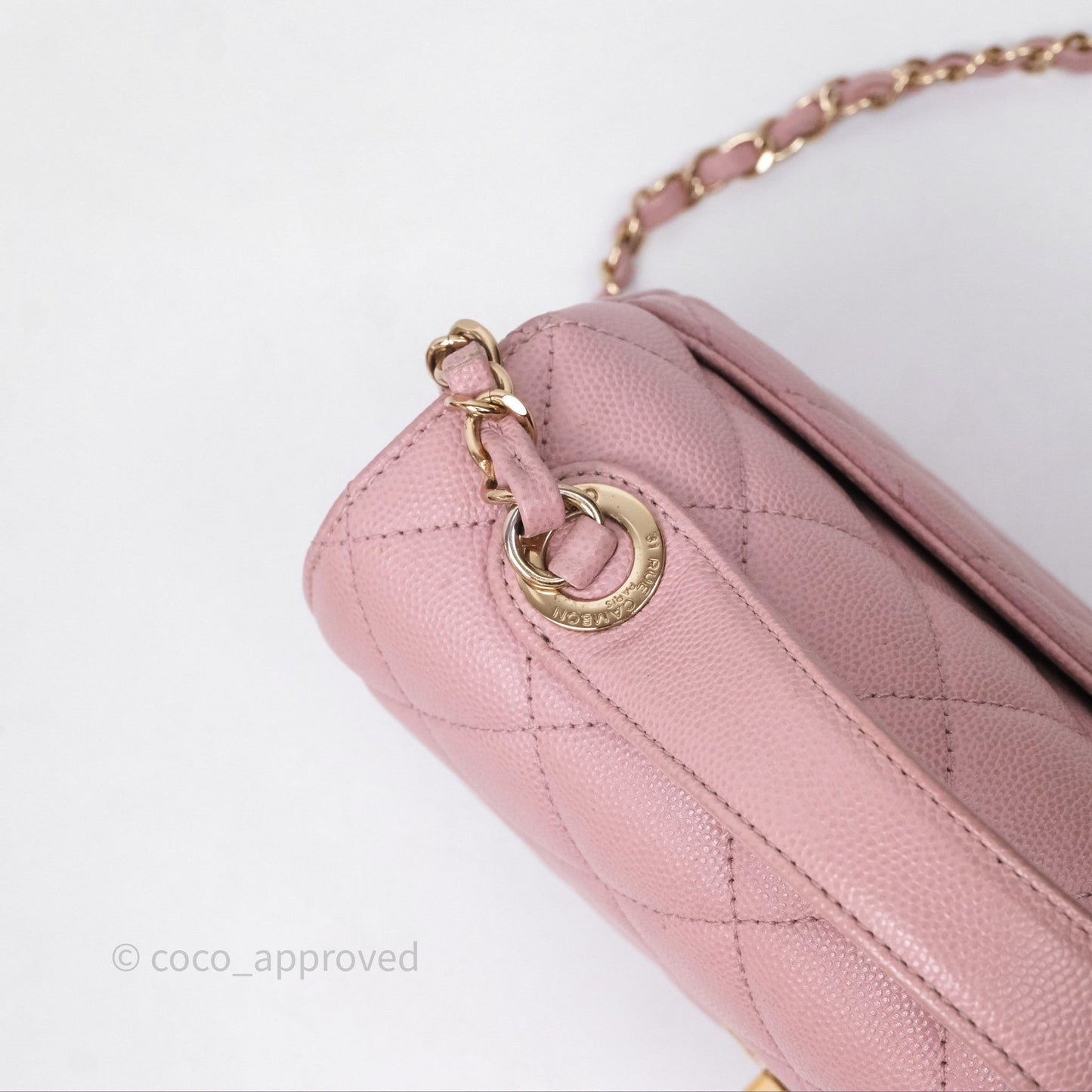 Chanel Quilted Medium Business Affinity Flap Pink Caviar Gold Hardware