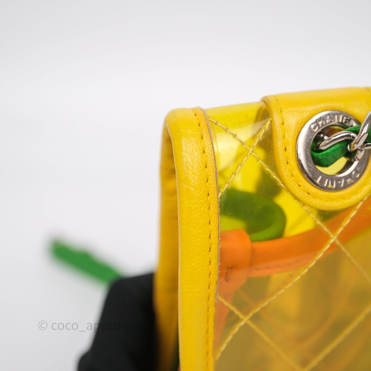 Chanel Coco Splash Flap Bag PVC Lambskin Pink/Yellow/Green Silver Hardware