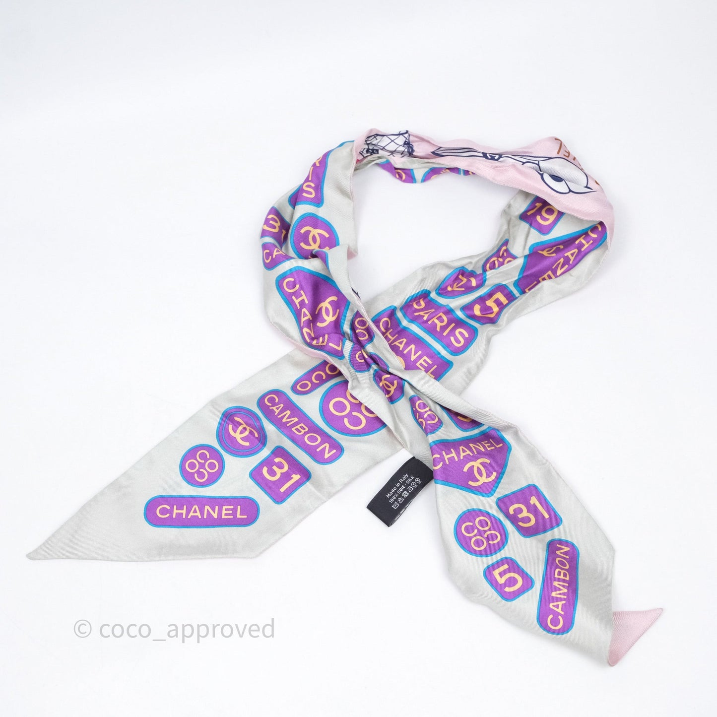 Chanel Bow Silk Hair Accessory Pink