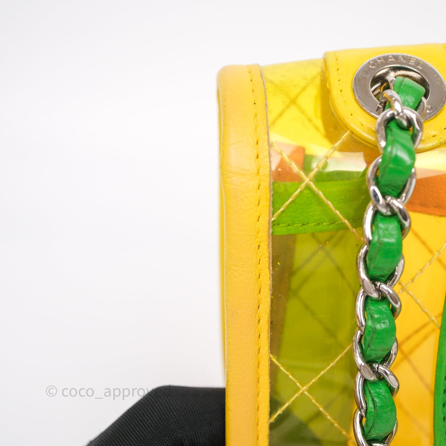 Chanel Coco Splash Flap Bag PVC Lambskin Pink/Yellow/Green Silver Hardware