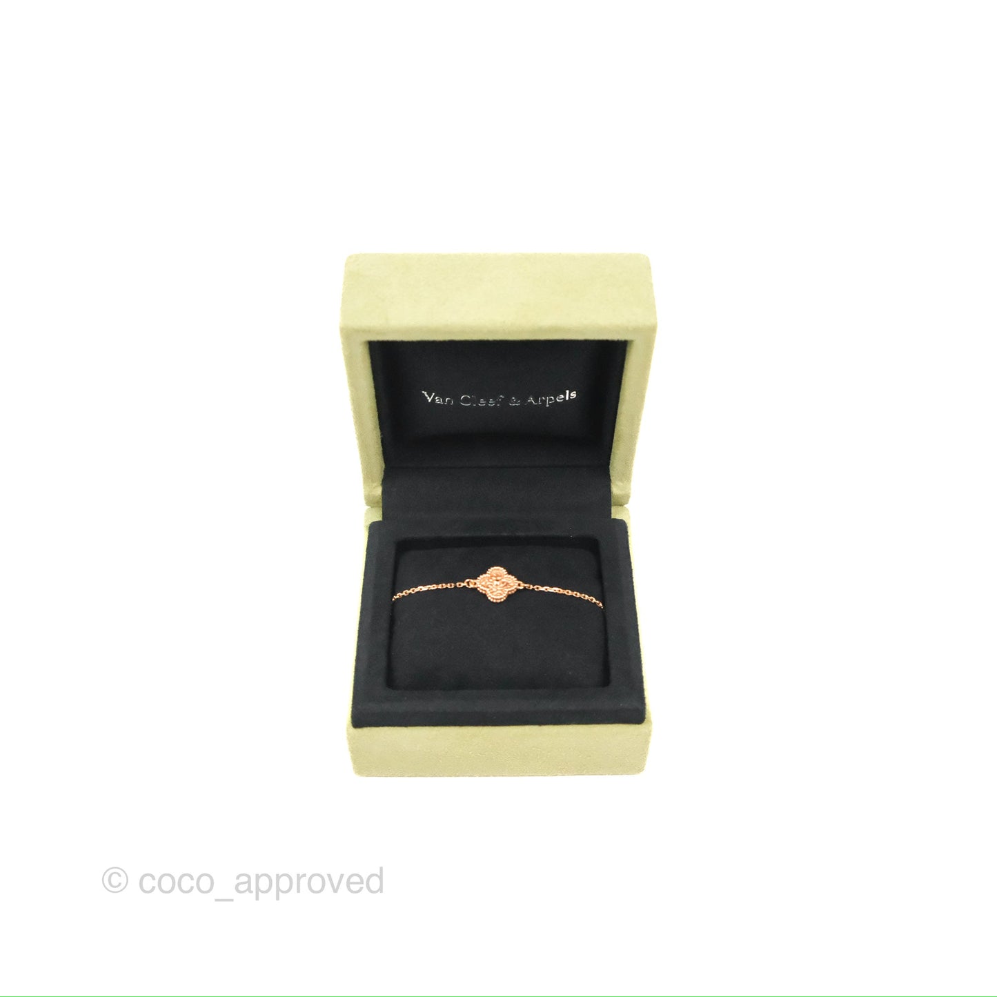 Van Cleef & Arpels Sweet Alhambra 1 Motif Bracelet Rose Gold