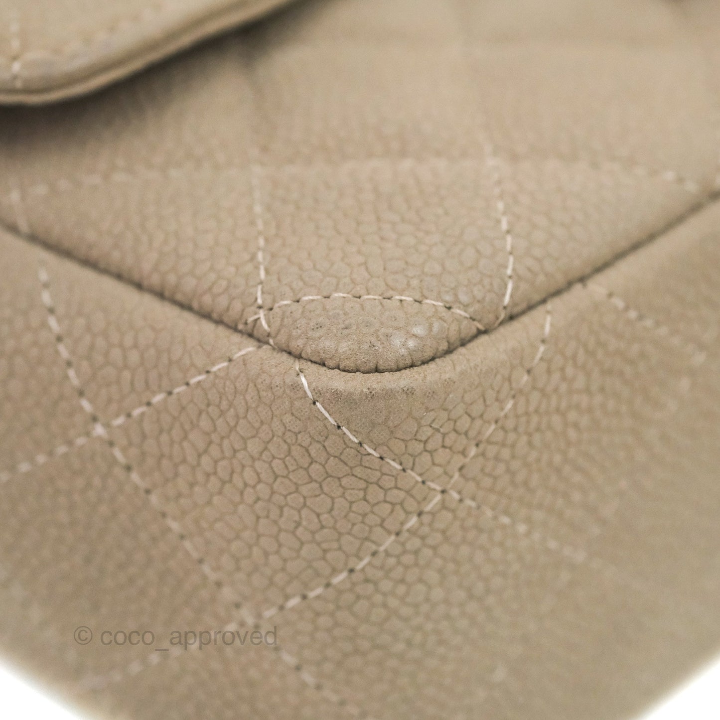 Chanel Quilted Mini Rectangular Flap Matte Earthy Grey Caviar Silver Hardware