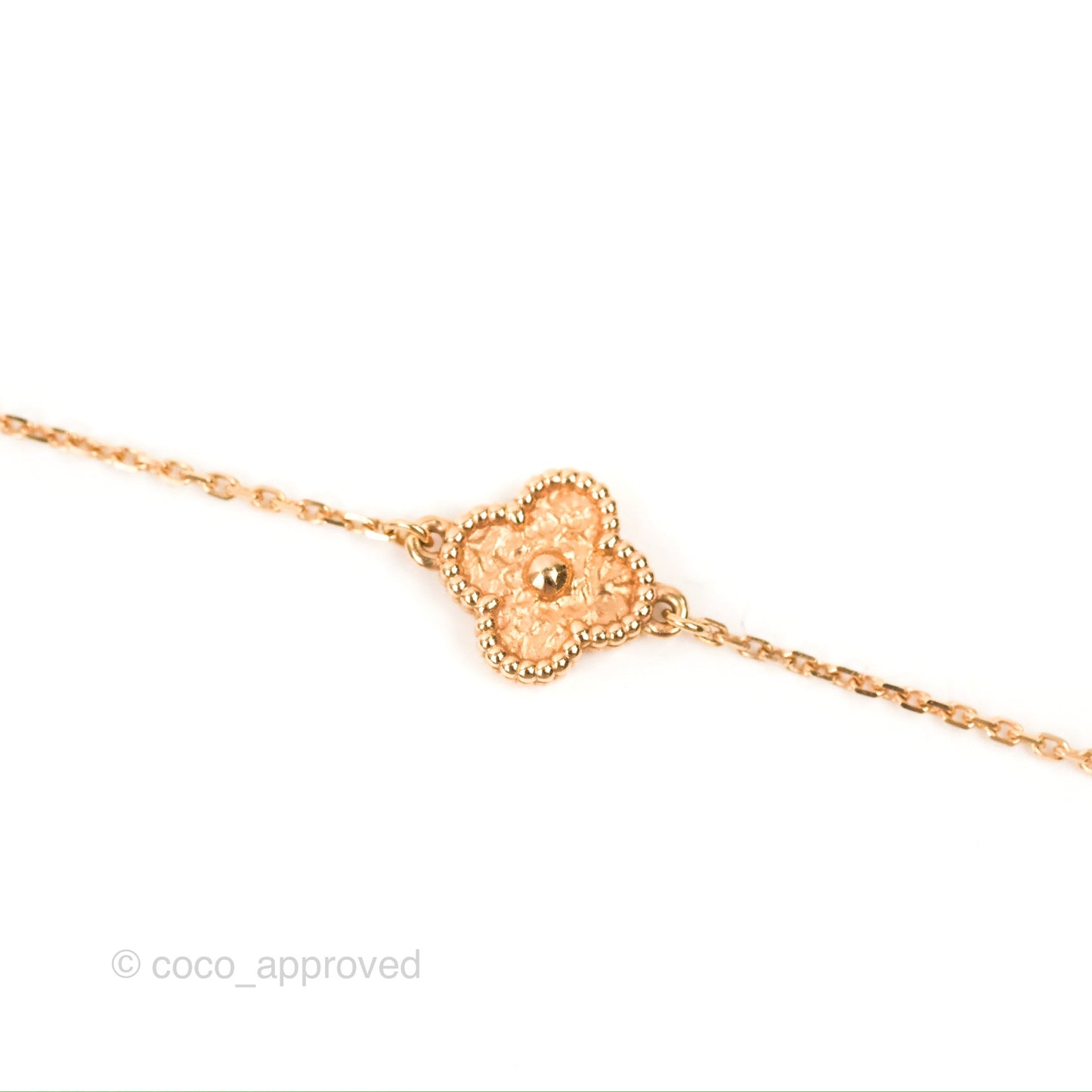 Van Cleef & Arpels Sweet Alhambra 1 Motif Bracelet Rose Gold