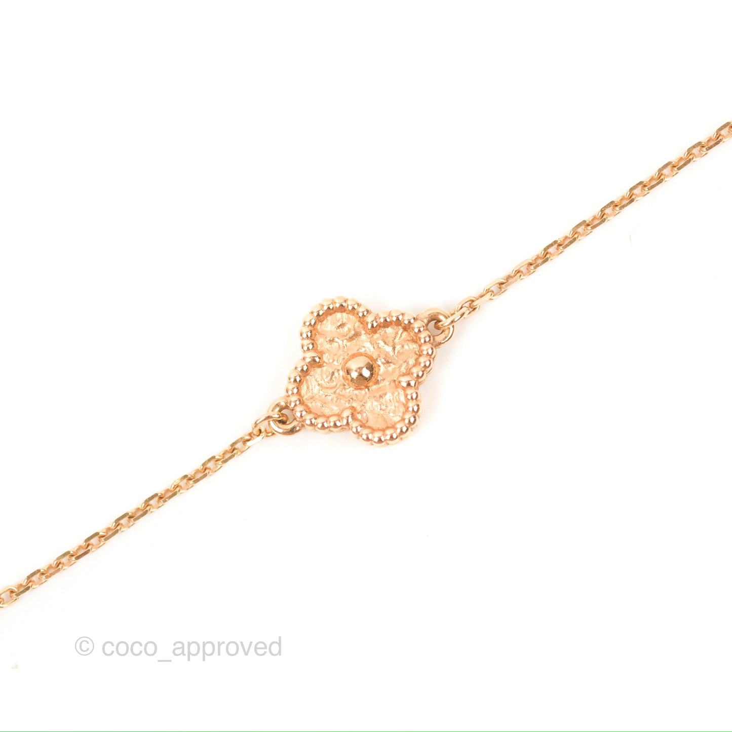 Van Cleef & Arpels Sweet Alhambra 1 Motif Bracelet Rose Gold