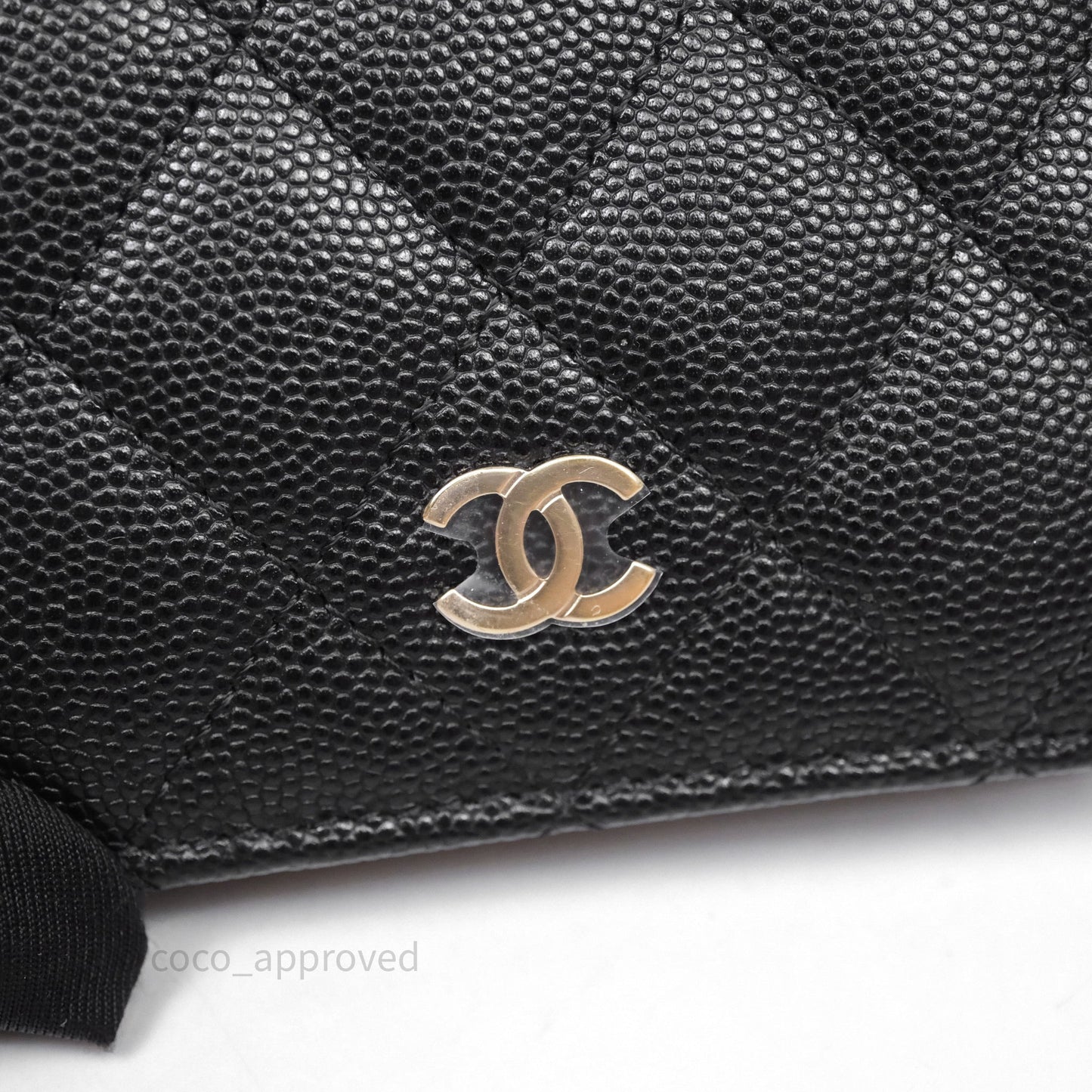 Chanel CC Wallet Black Caviar Gold Hardware