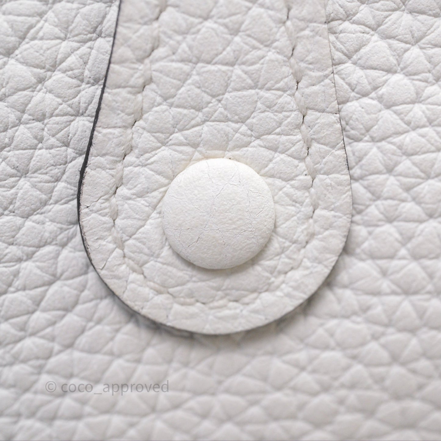 Hermès Mini Evelyne 16 New White 0U Clemence Gold Hardware