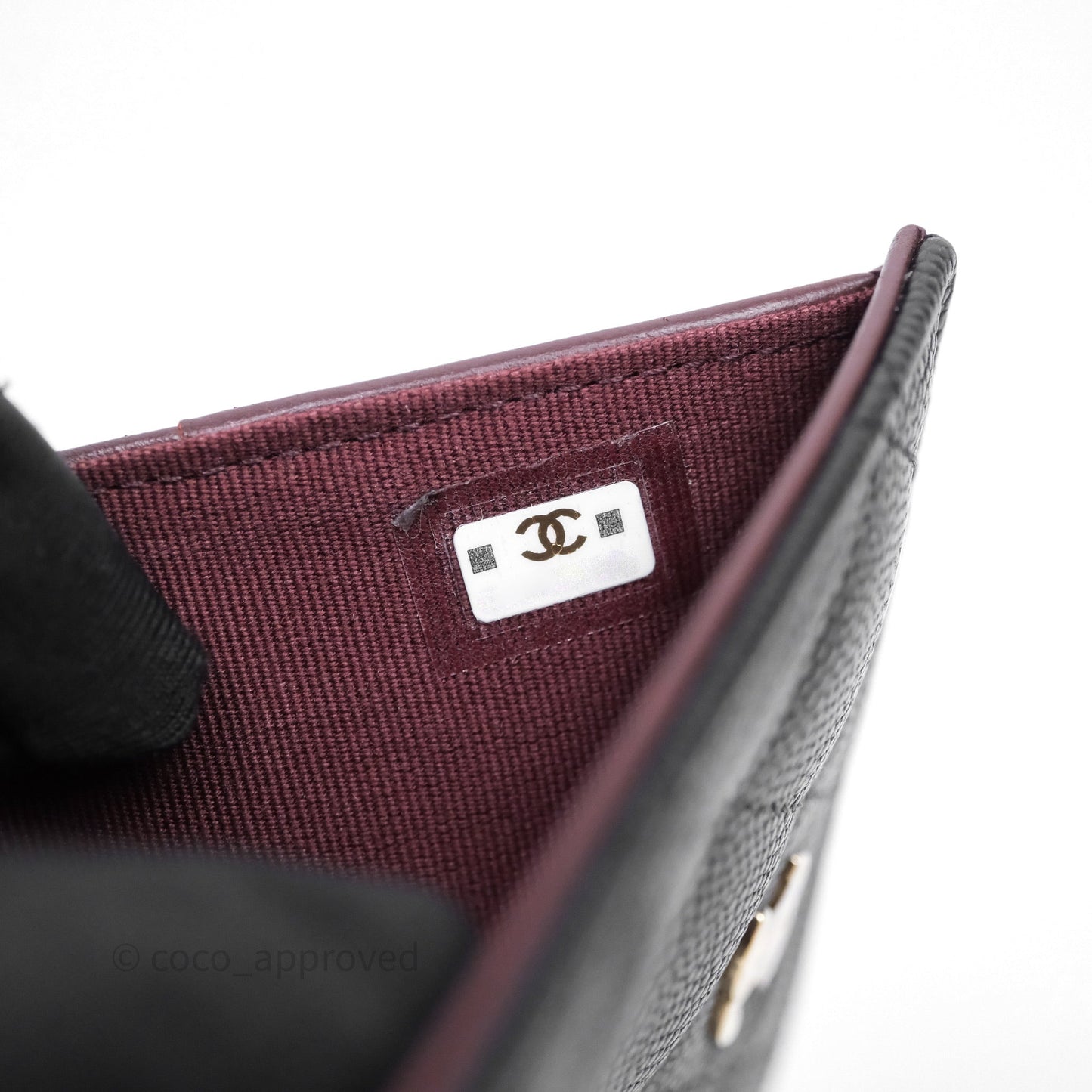 Chanel CC Wallet Black Caviar Gold Hardware
