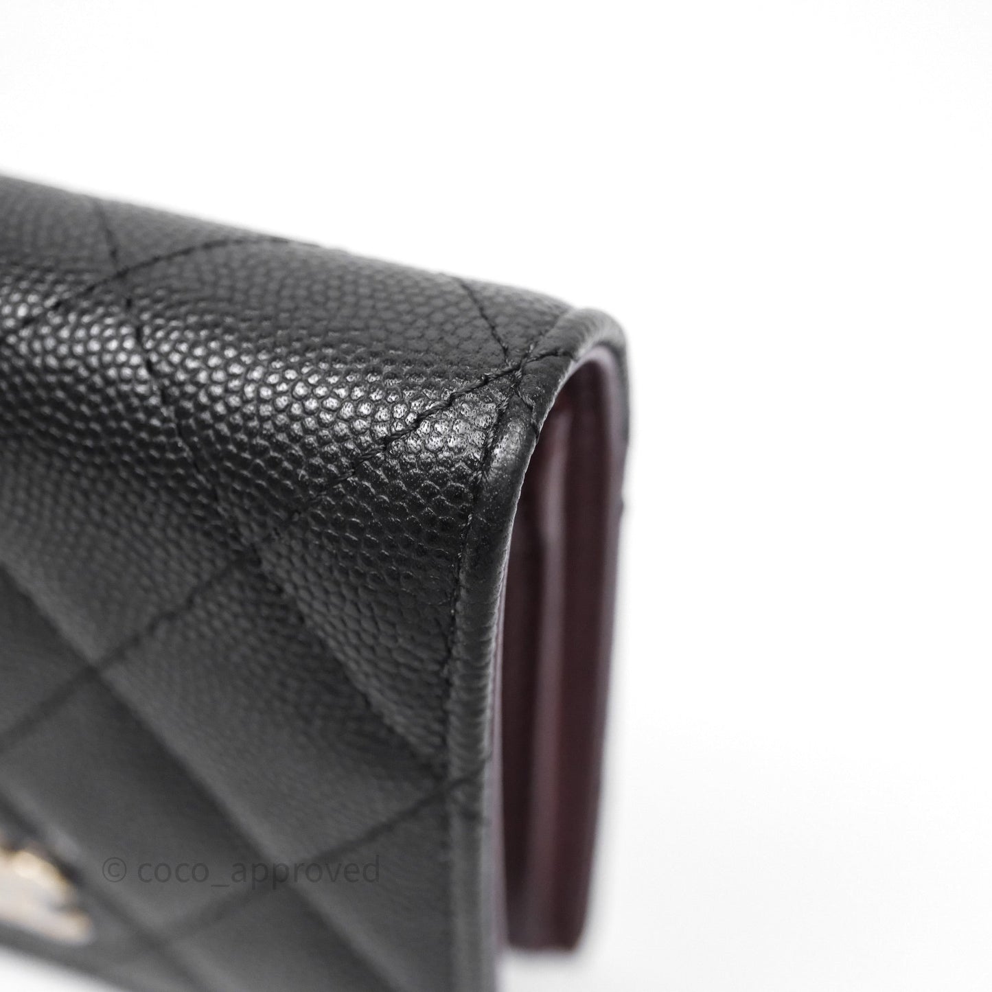 Chanel CC Wallet Black Caviar Gold Hardware