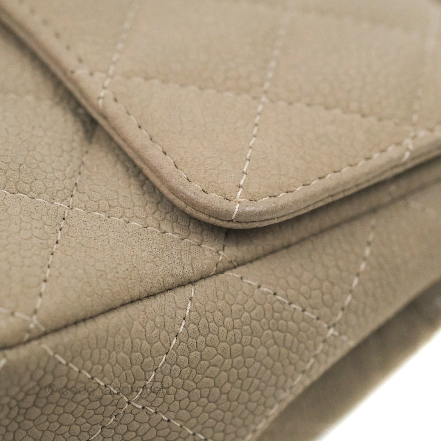 Chanel Quilted Mini Rectangular Flap Matte Earthy Grey Caviar Silver Hardware