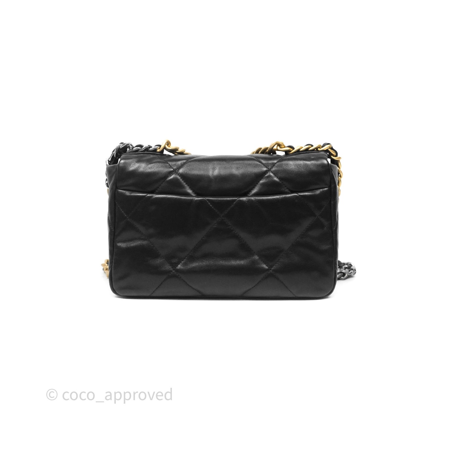 Chanel 19 Small Black Goatskin Mixed Hardware