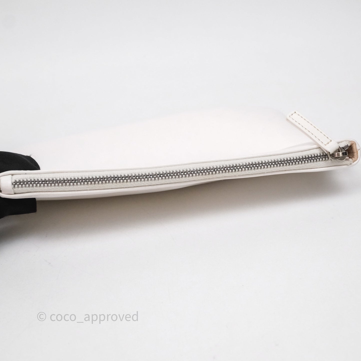 Chanel 22 Small White Crumpled Calfskin Aged Silver Hardware