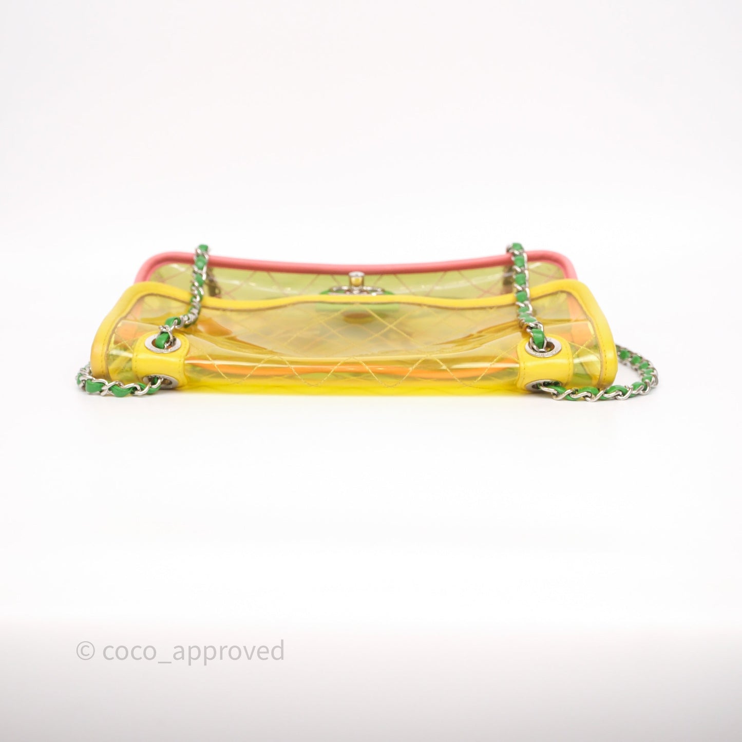 Chanel Coco Splash Flap Bag PVC Lambskin Pink/Yellow/Green Silver Hardware