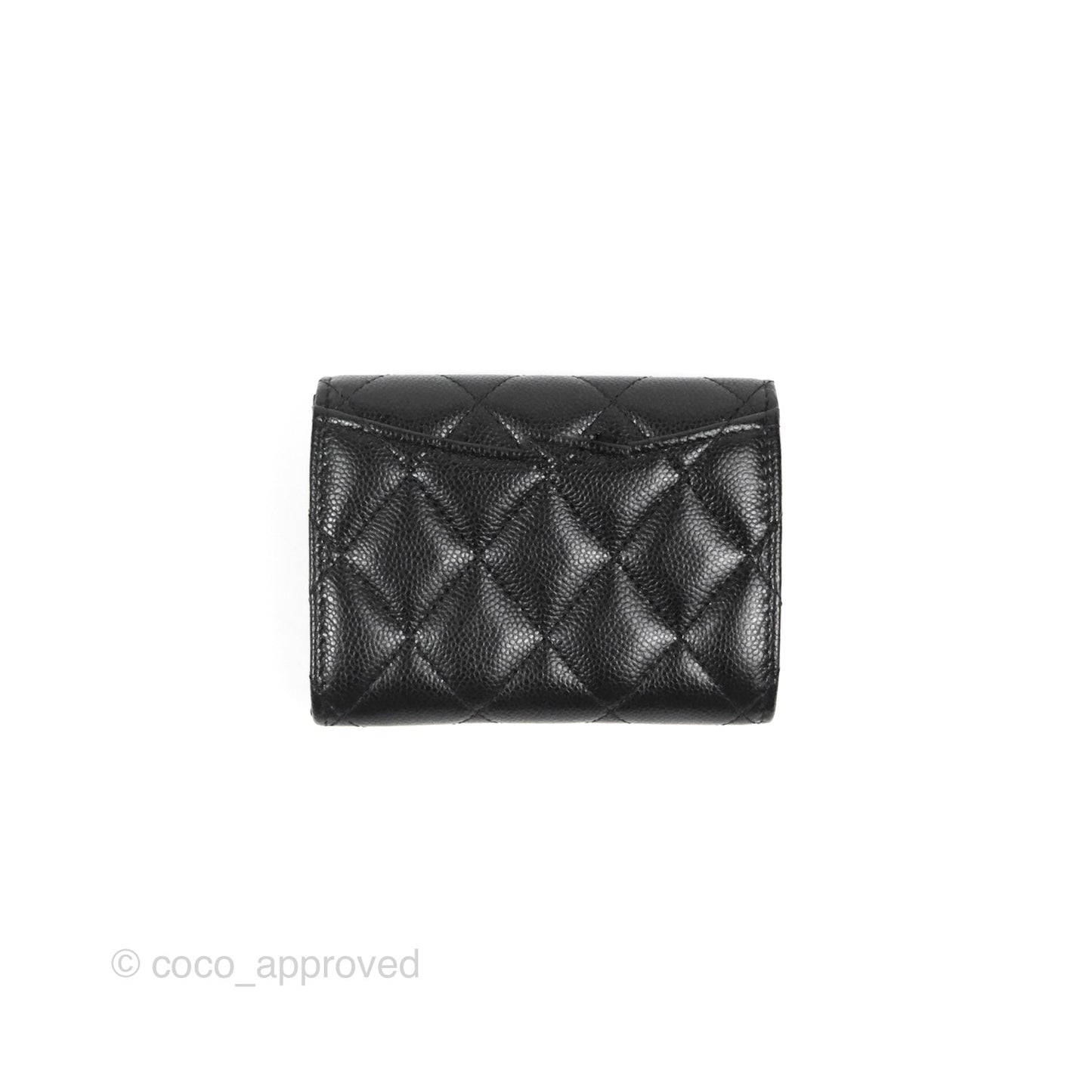 Chanel Classic Flap Coin Purse Black Caviar Gold Hardware