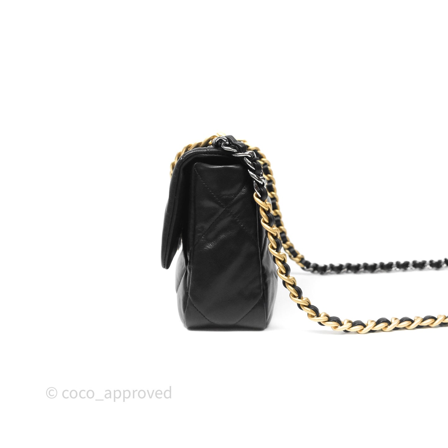 Chanel 19 Small Black Goatskin Mixed Hardware
