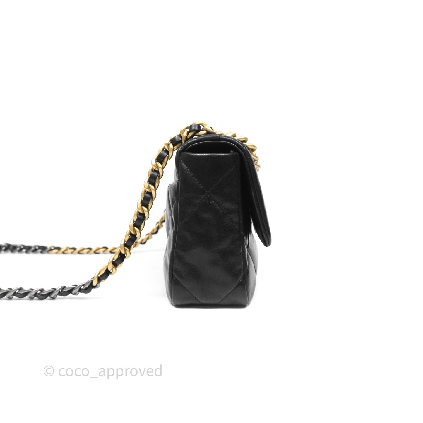 Chanel 19 Small Black Goatskin Mixed Hardware