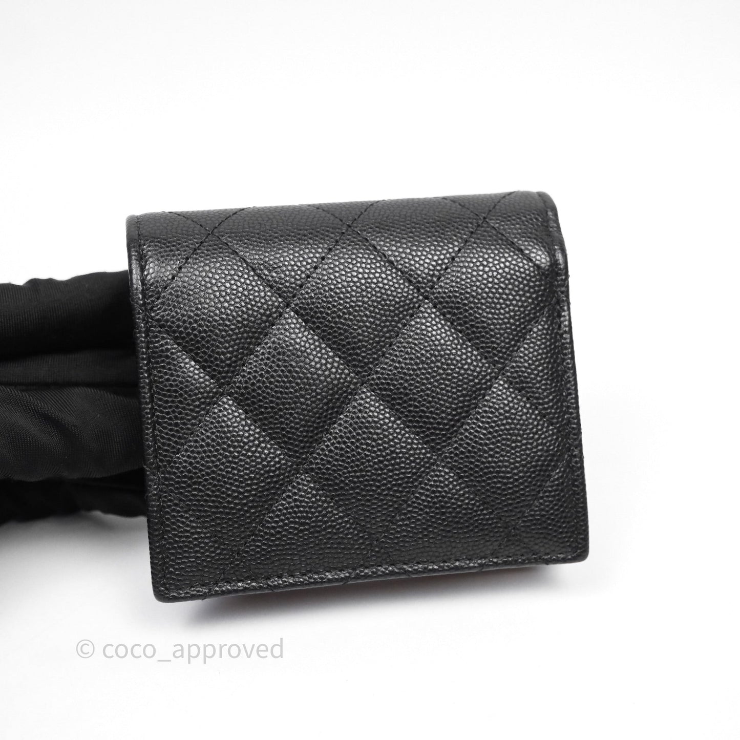 Chanel CC Wallet Black Caviar Gold Hardware