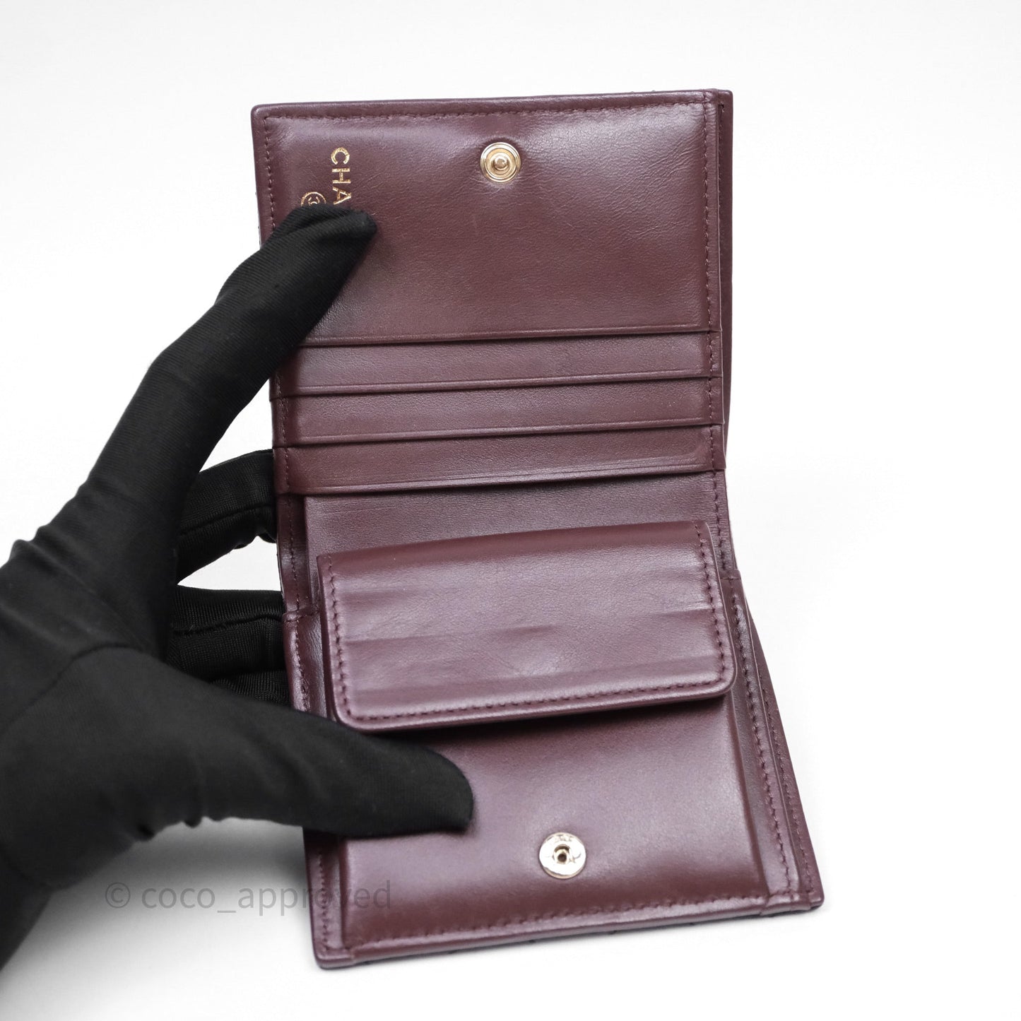 Chanel CC Wallet Black Caviar Gold Hardware