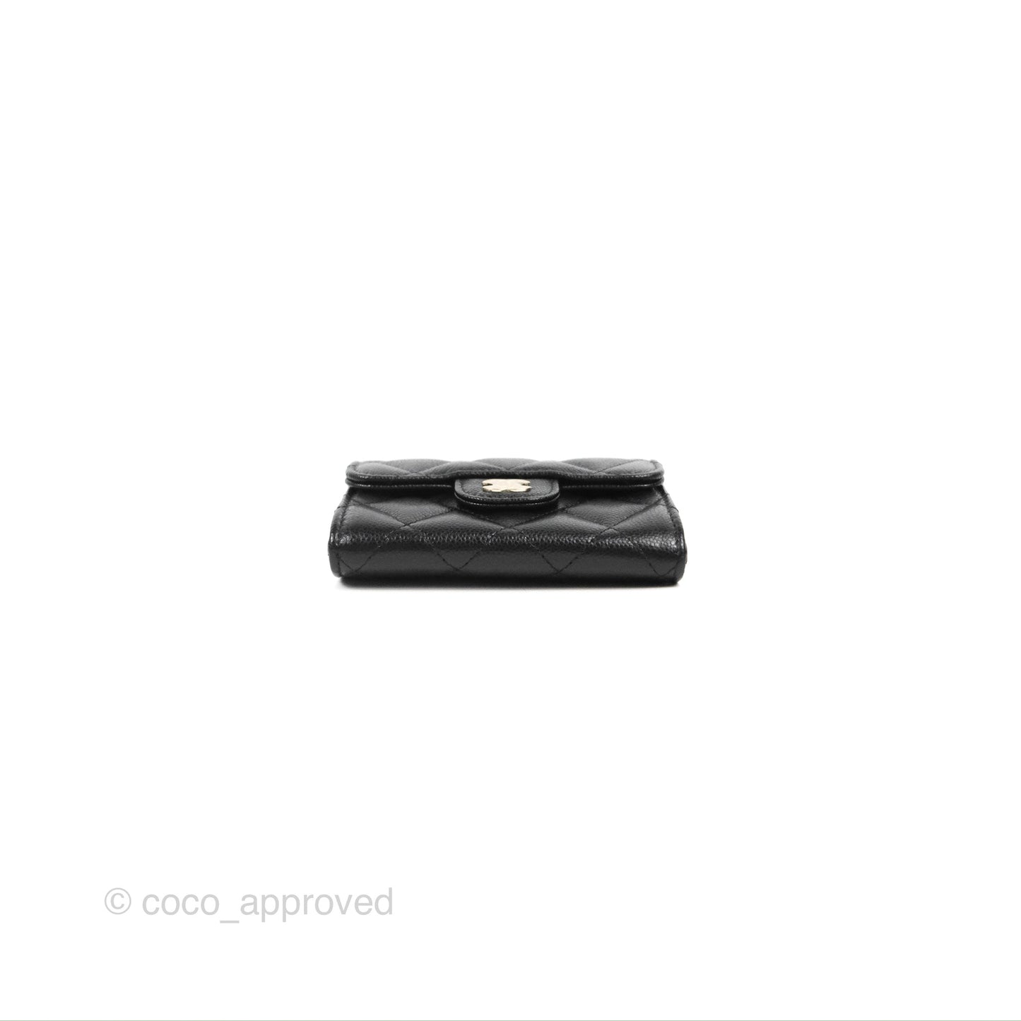 Chanel Classic Flap Coin Purse Black Caviar Gold Hardware
