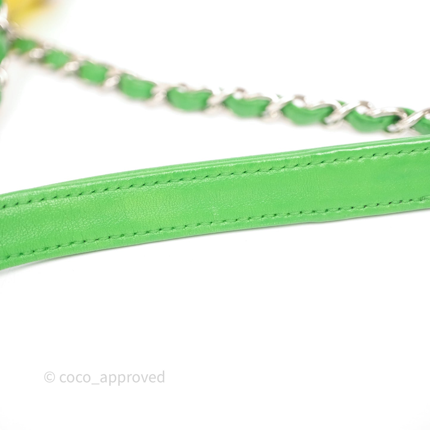 Chanel Coco Splash Flap Bag PVC Lambskin Pink/Yellow/Green Silver Hardware