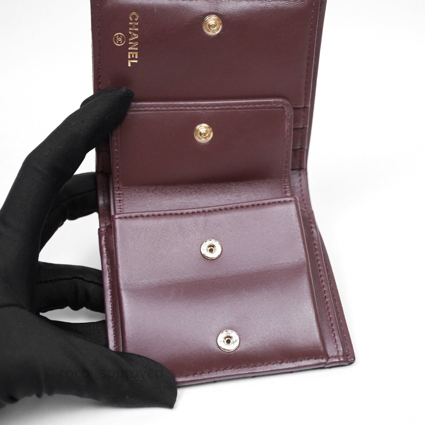 Chanel CC Wallet Black Caviar Gold Hardware