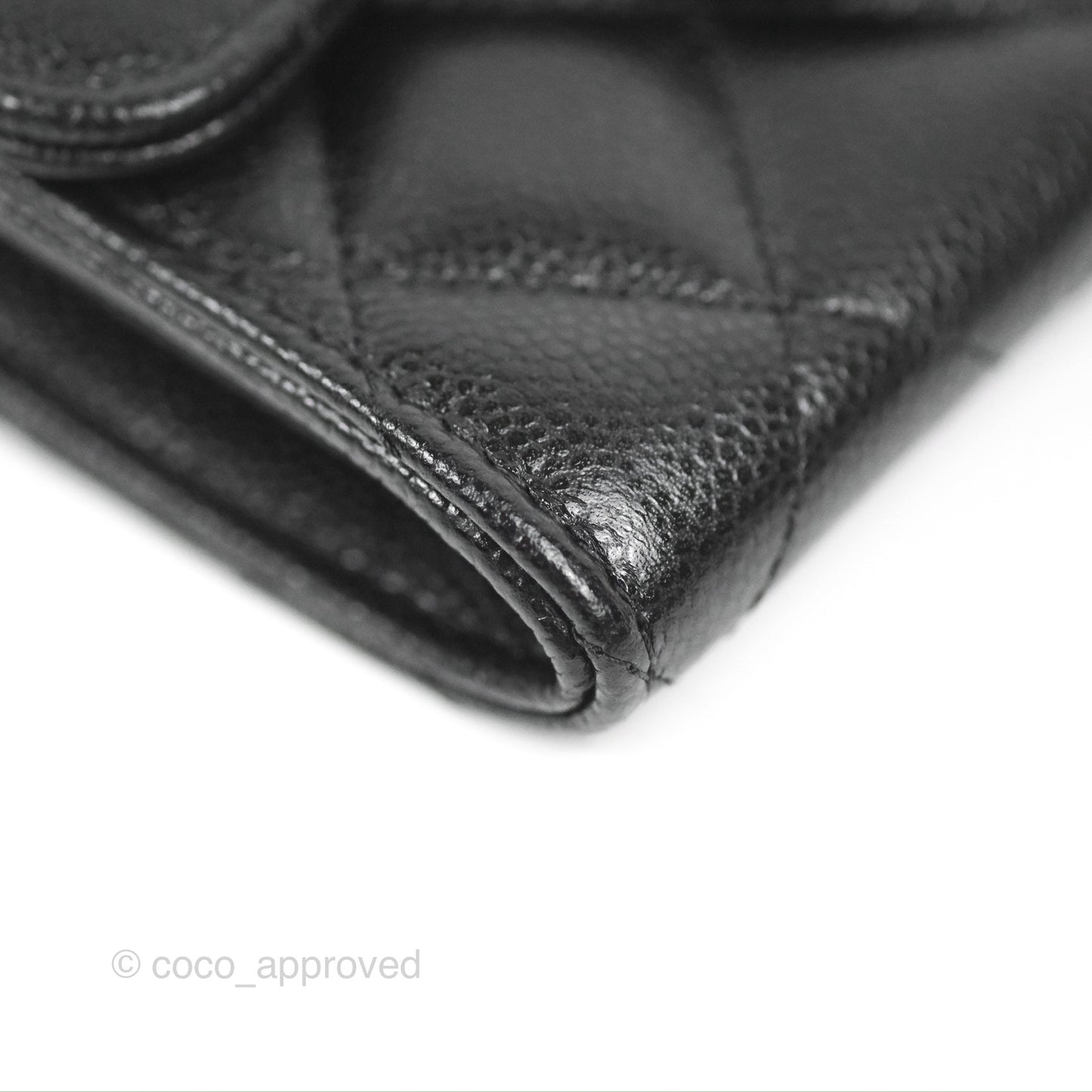 Chanel Classic Flap Coin Purse Black Caviar Gold Hardware
