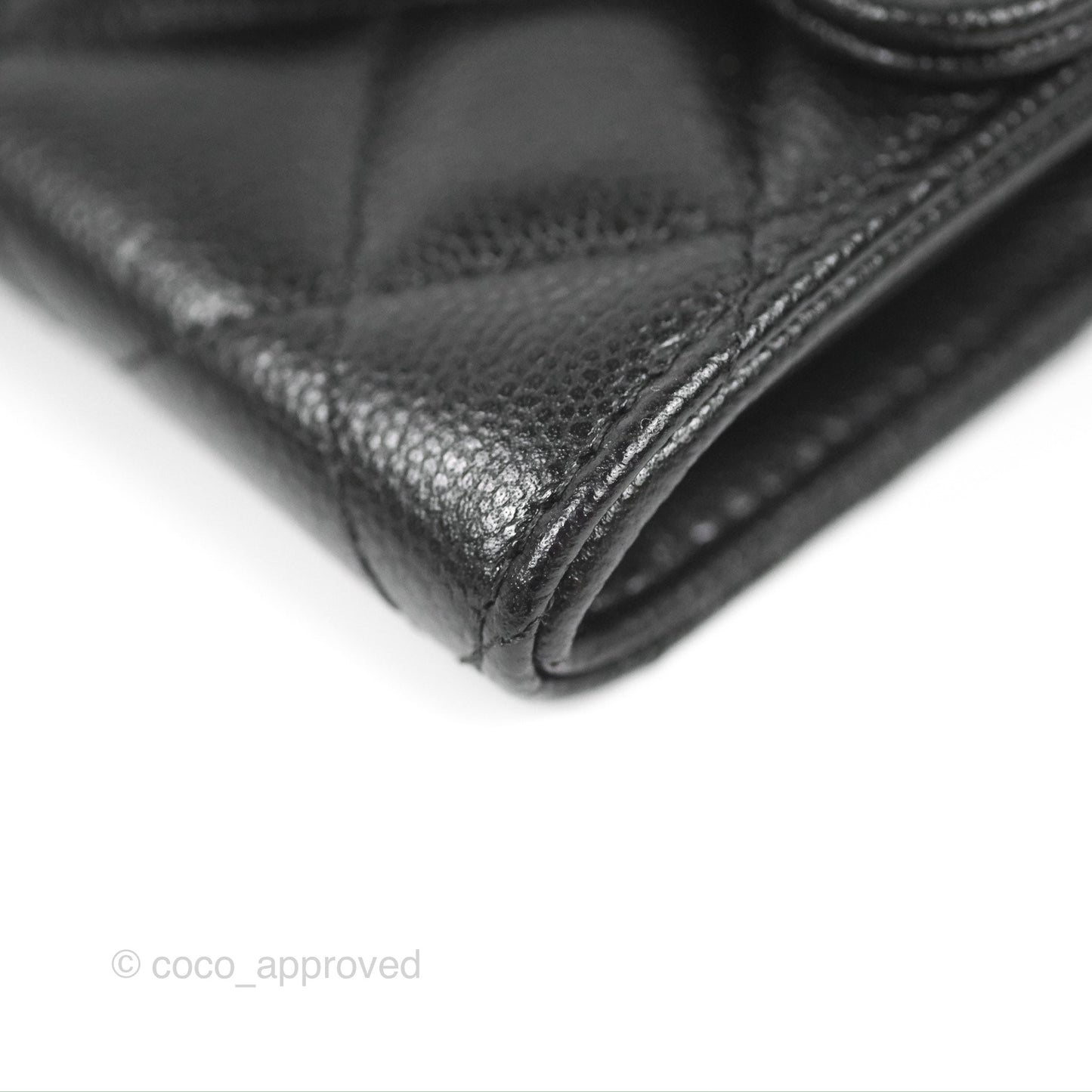 Chanel Classic Flap Coin Purse Black Caviar Gold Hardware