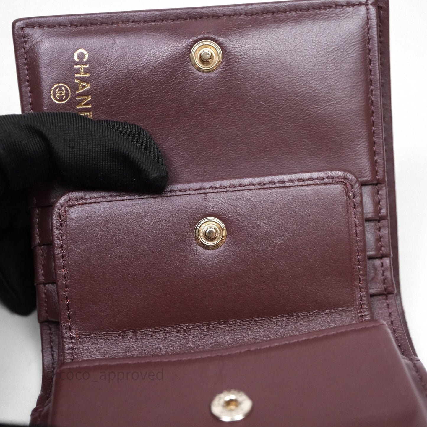 Chanel CC Wallet Black Caviar Gold Hardware
