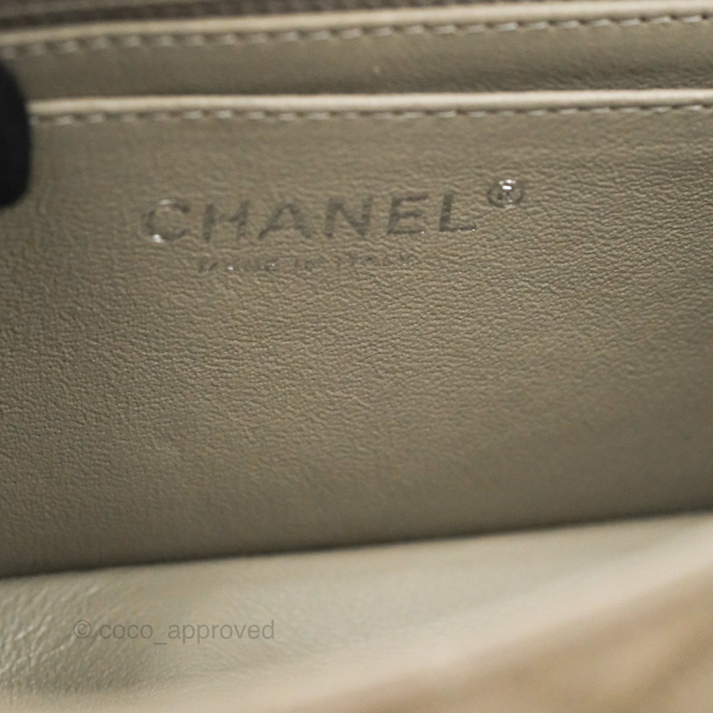 Chanel Quilted Mini Rectangular Flap Matte Earthy Grey Caviar Silver Hardware