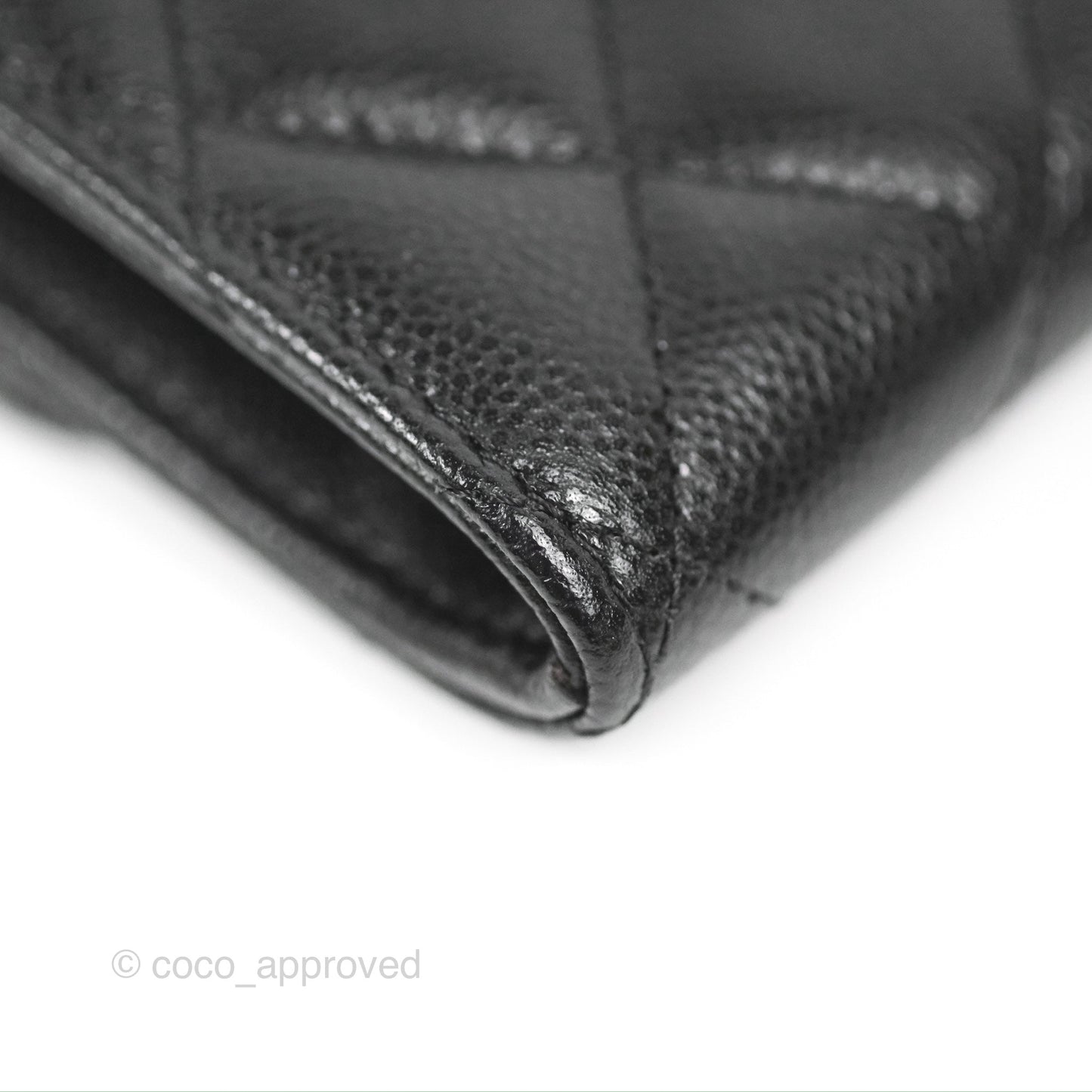 Chanel Classic Flap Coin Purse Black Caviar Gold Hardware