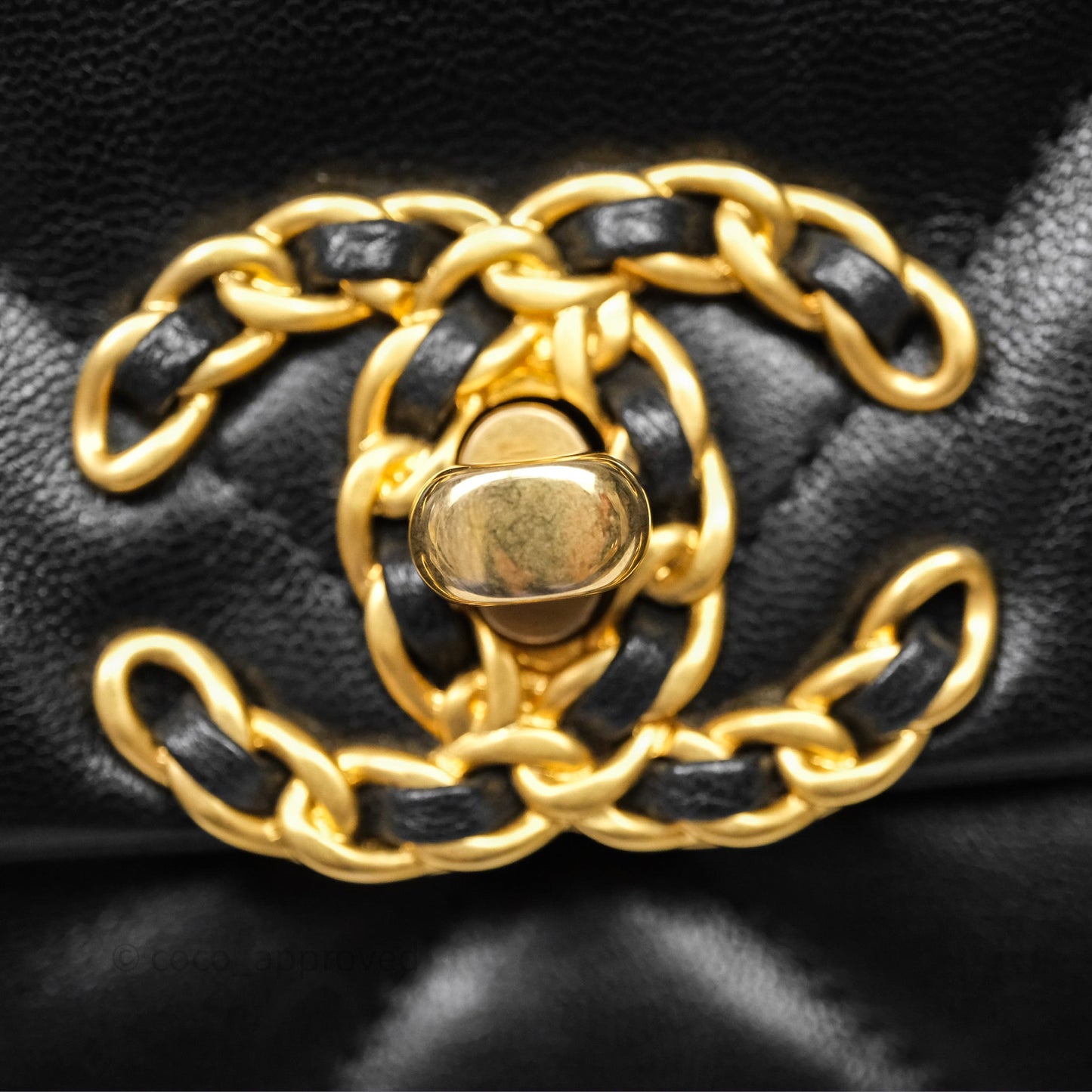 Chanel 19 Small Black Goatskin Mixed Hardware