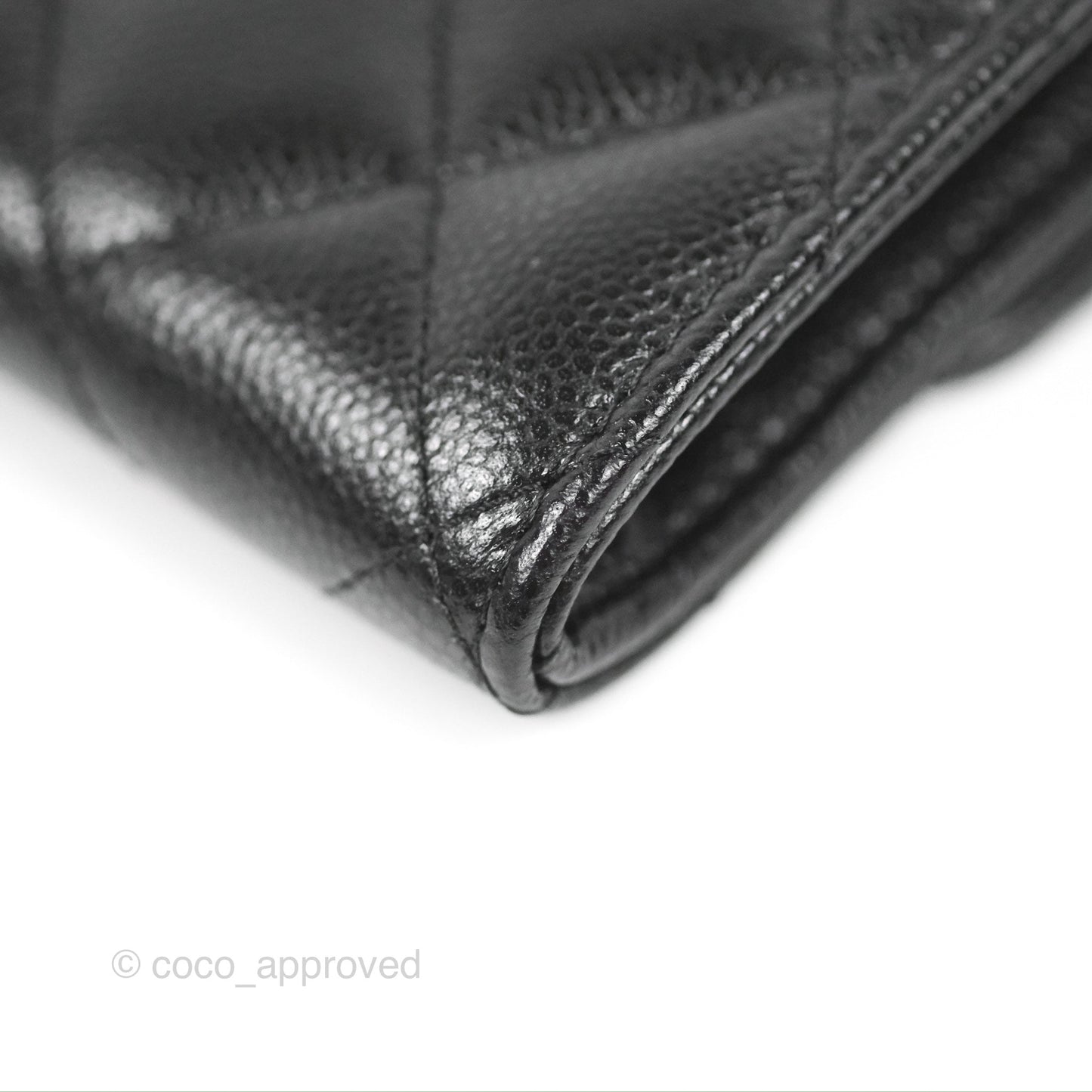 Chanel Classic Flap Coin Purse Black Caviar Gold Hardware