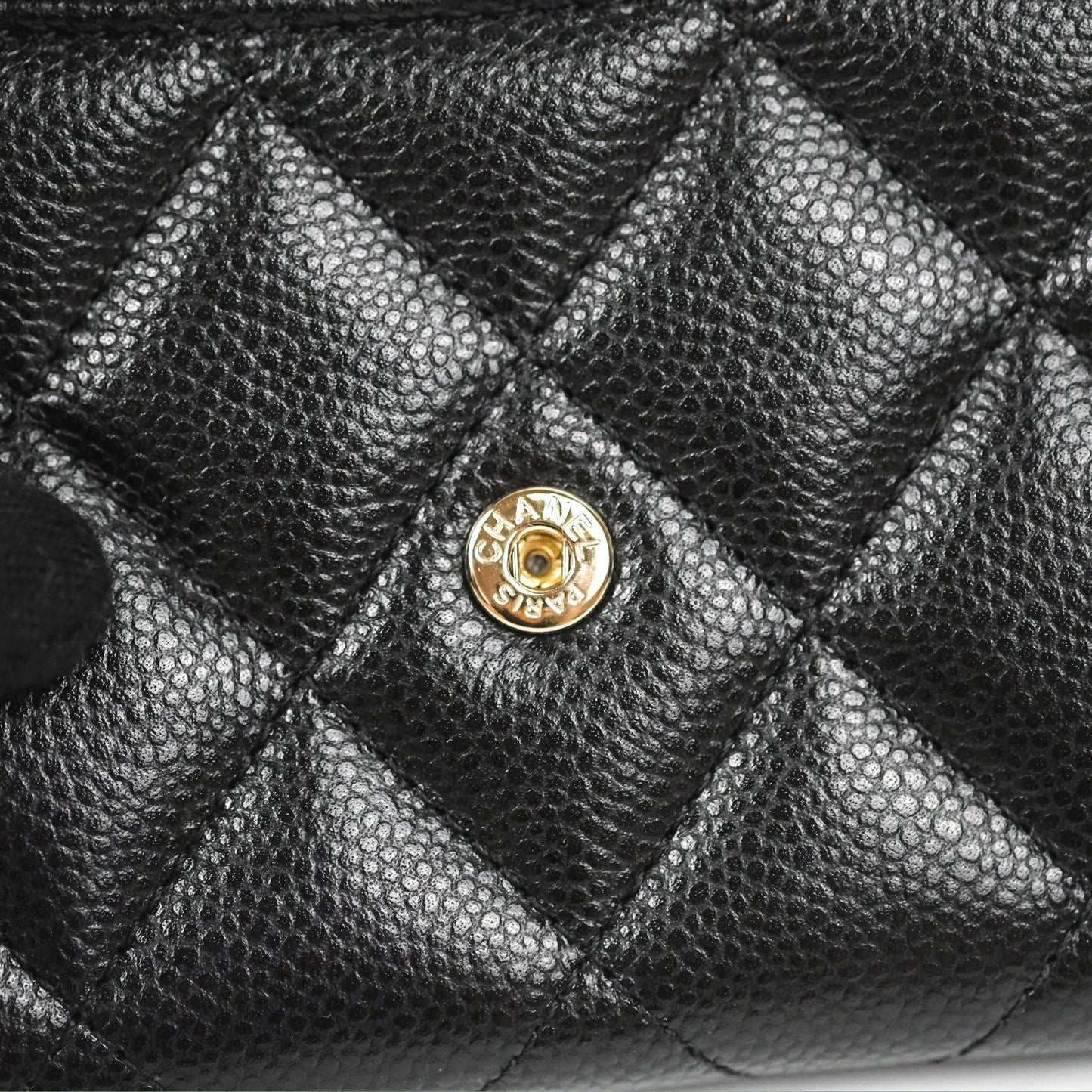 Chanel Classic Flap Coin Purse Black Caviar Gold Hardware