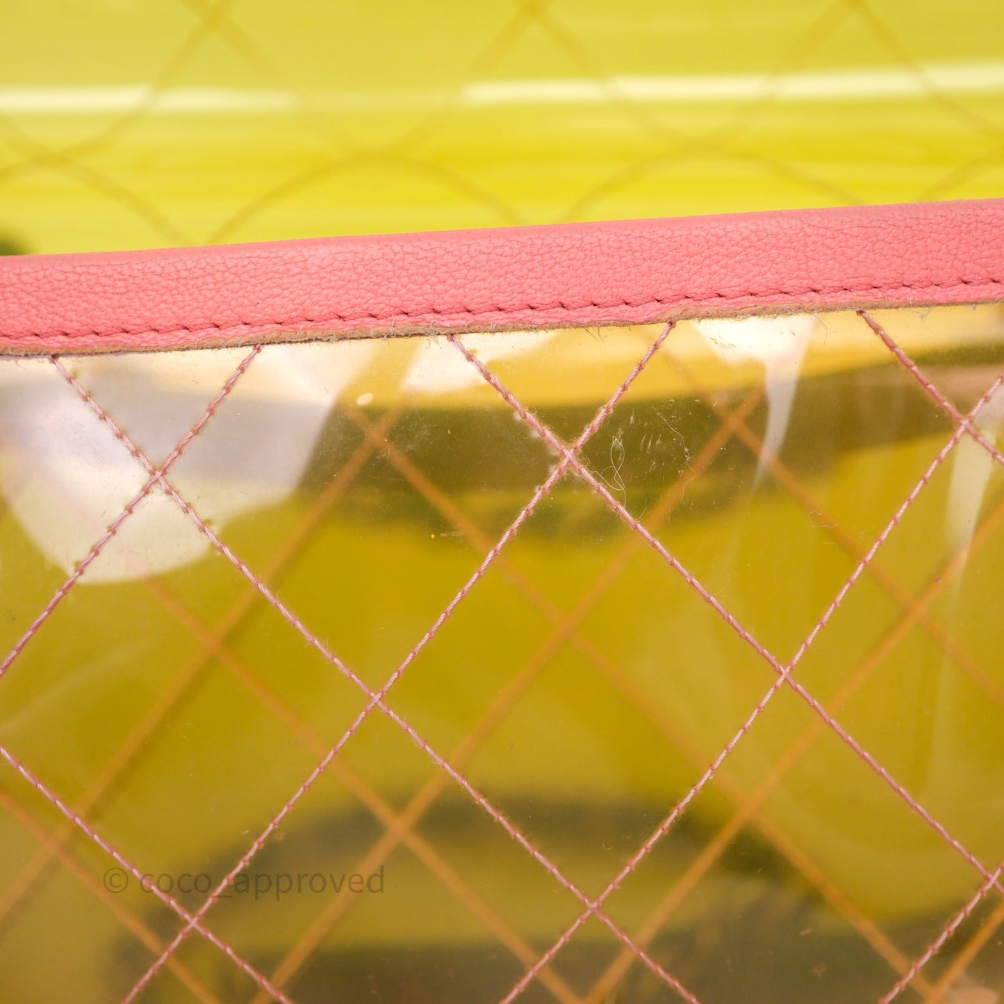 Chanel Coco Splash Flap Bag PVC Lambskin Pink/Yellow/Green Silver Hardware