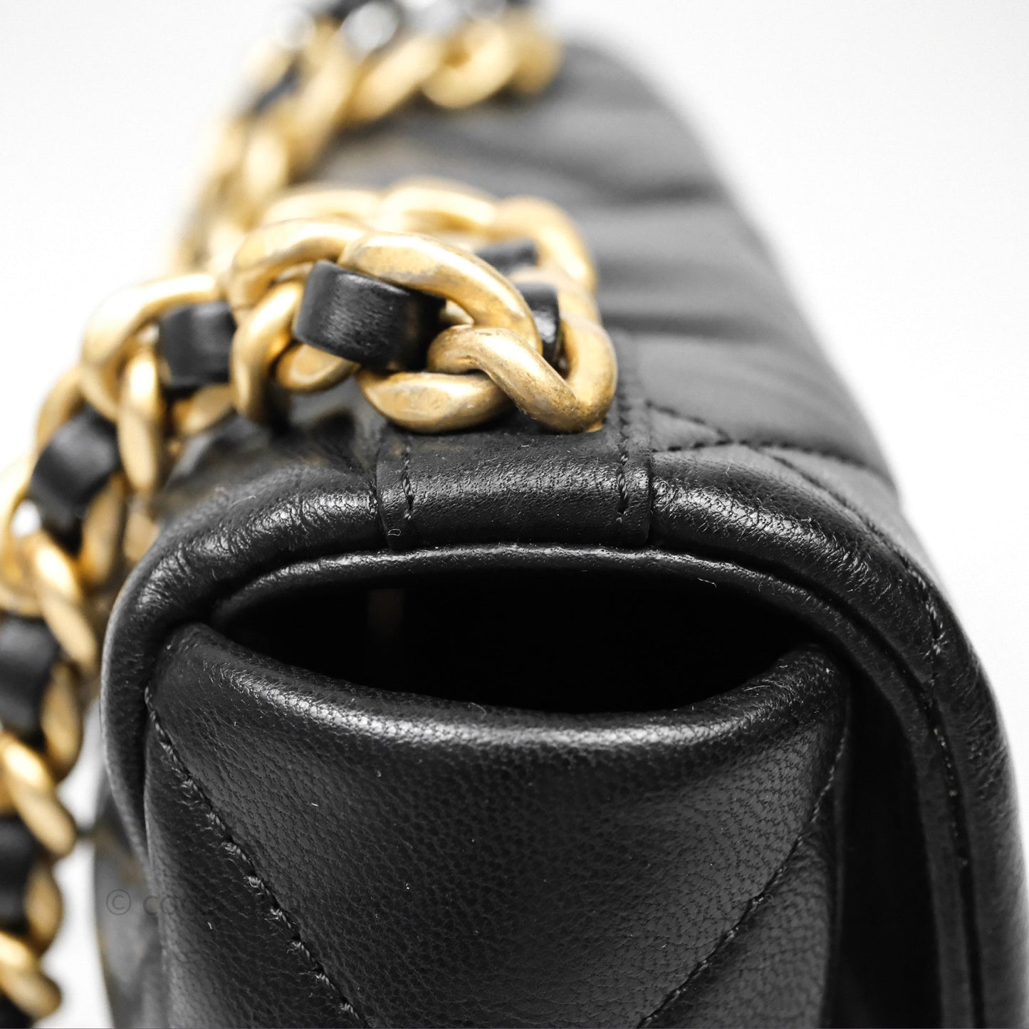 Chanel 19 Small Black Goatskin Mixed Hardware