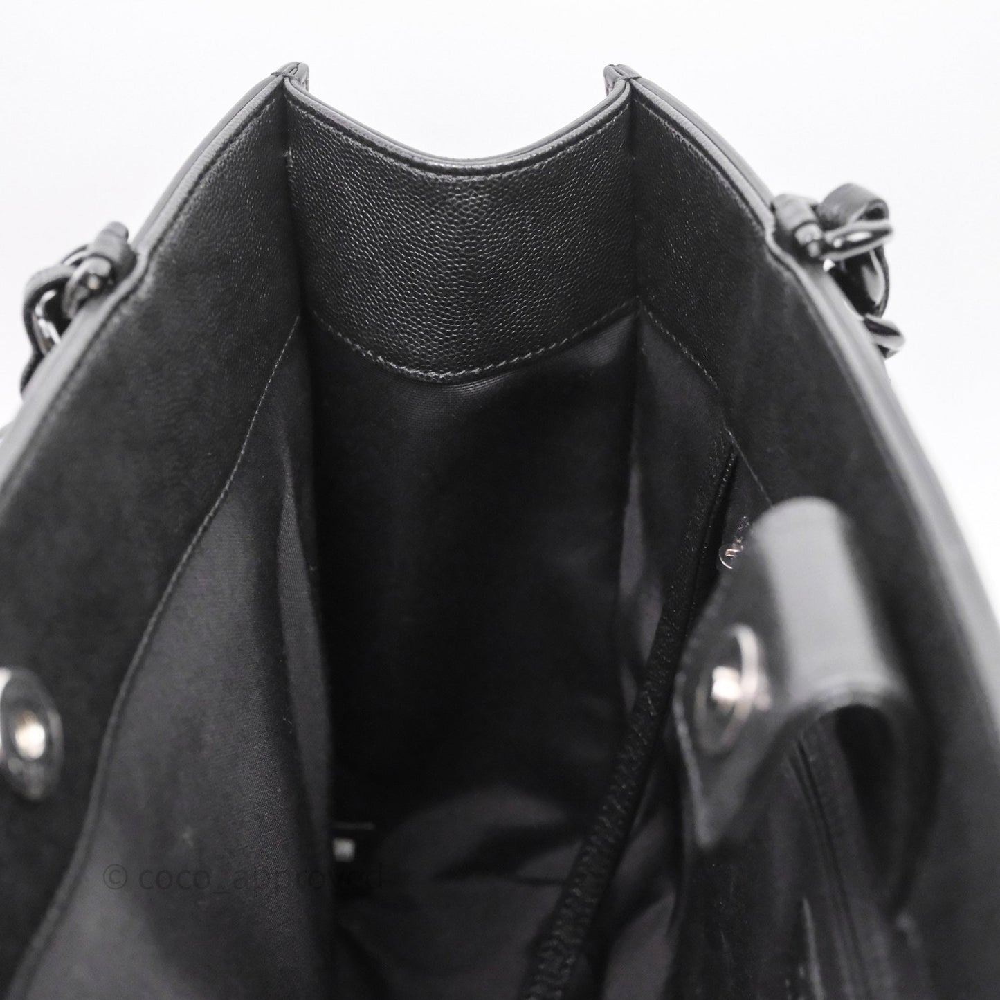 Chanel So Black Quilted Caviar Tote bag